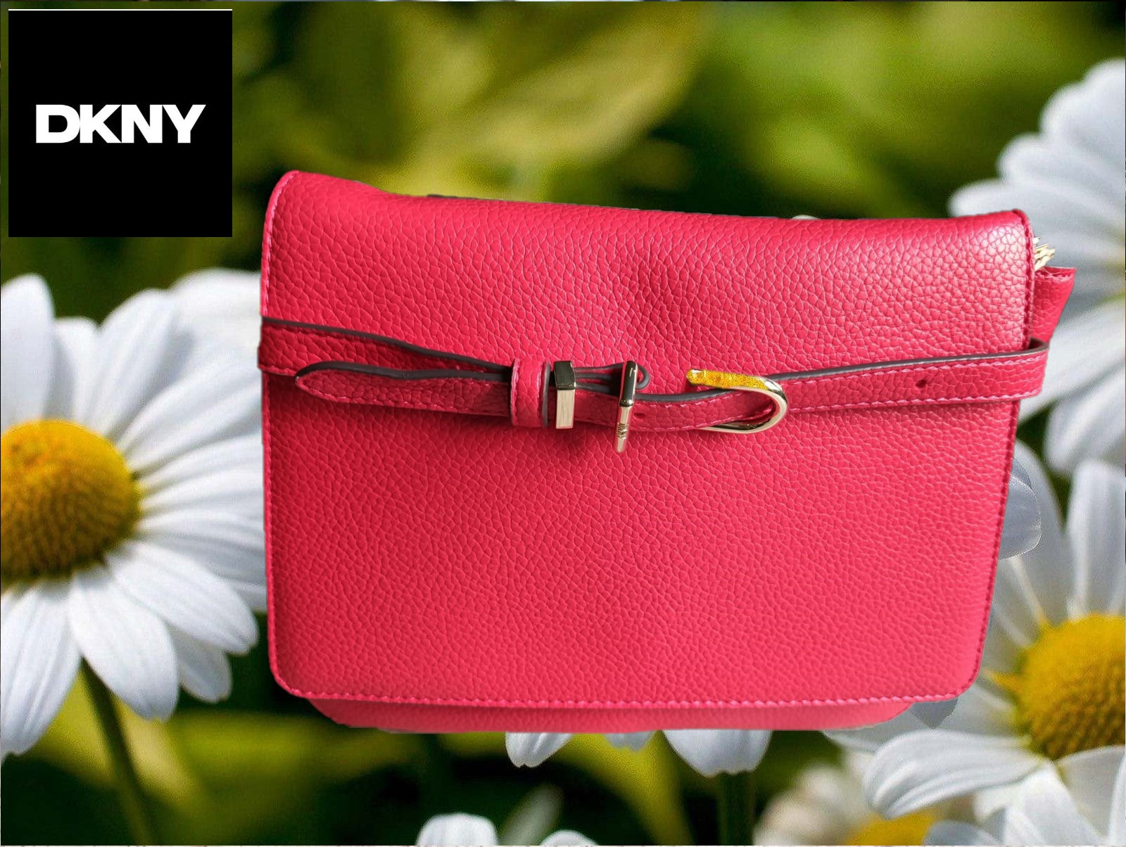 BOLSO MEDIANO ROJO ( TARA ROCES PARTE LATERAL ) DKNY