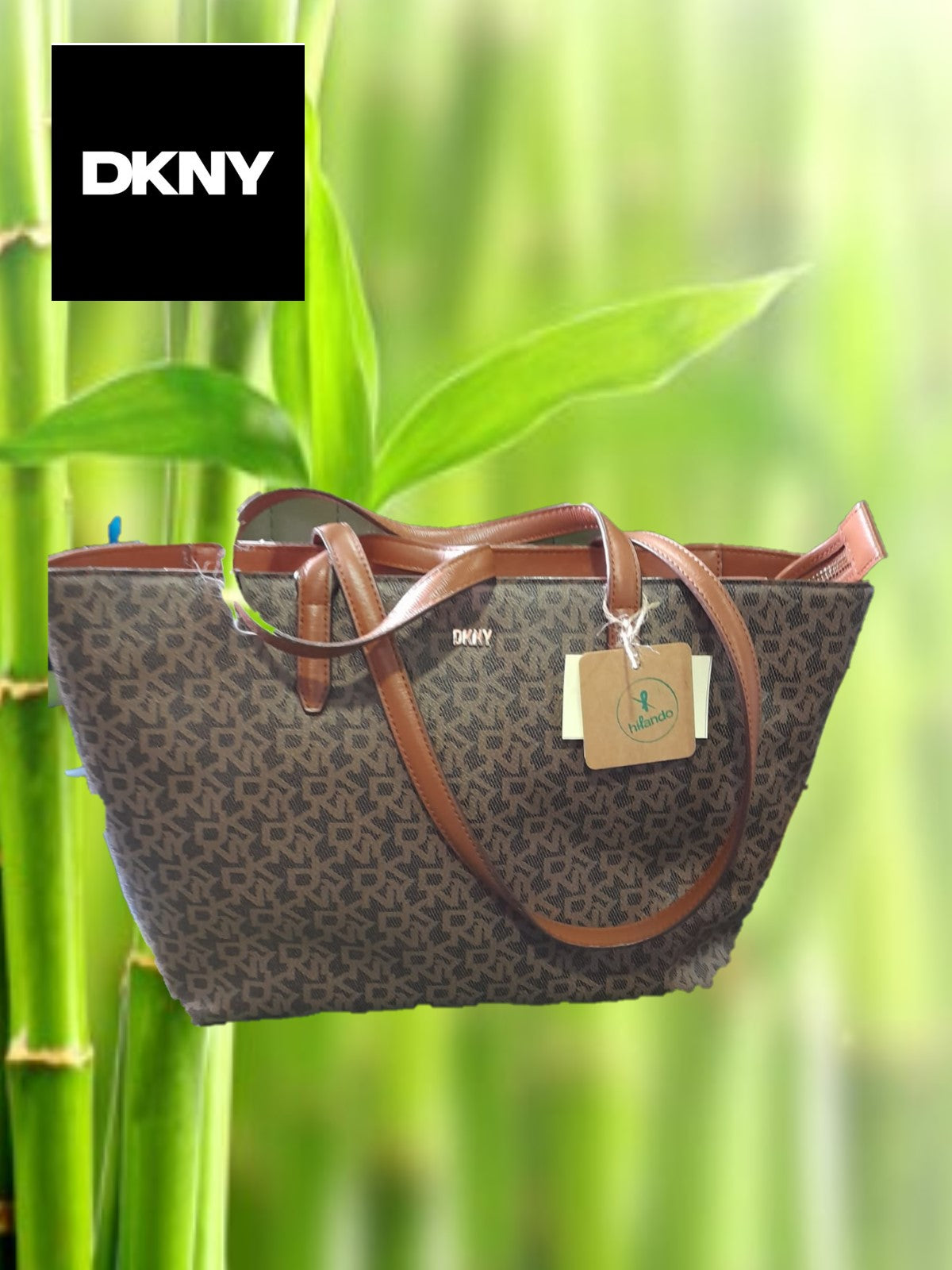 BOLSO GRANDE MARRON CON LOGO DKNY ( TARA ROCE ASA ) DKNY
