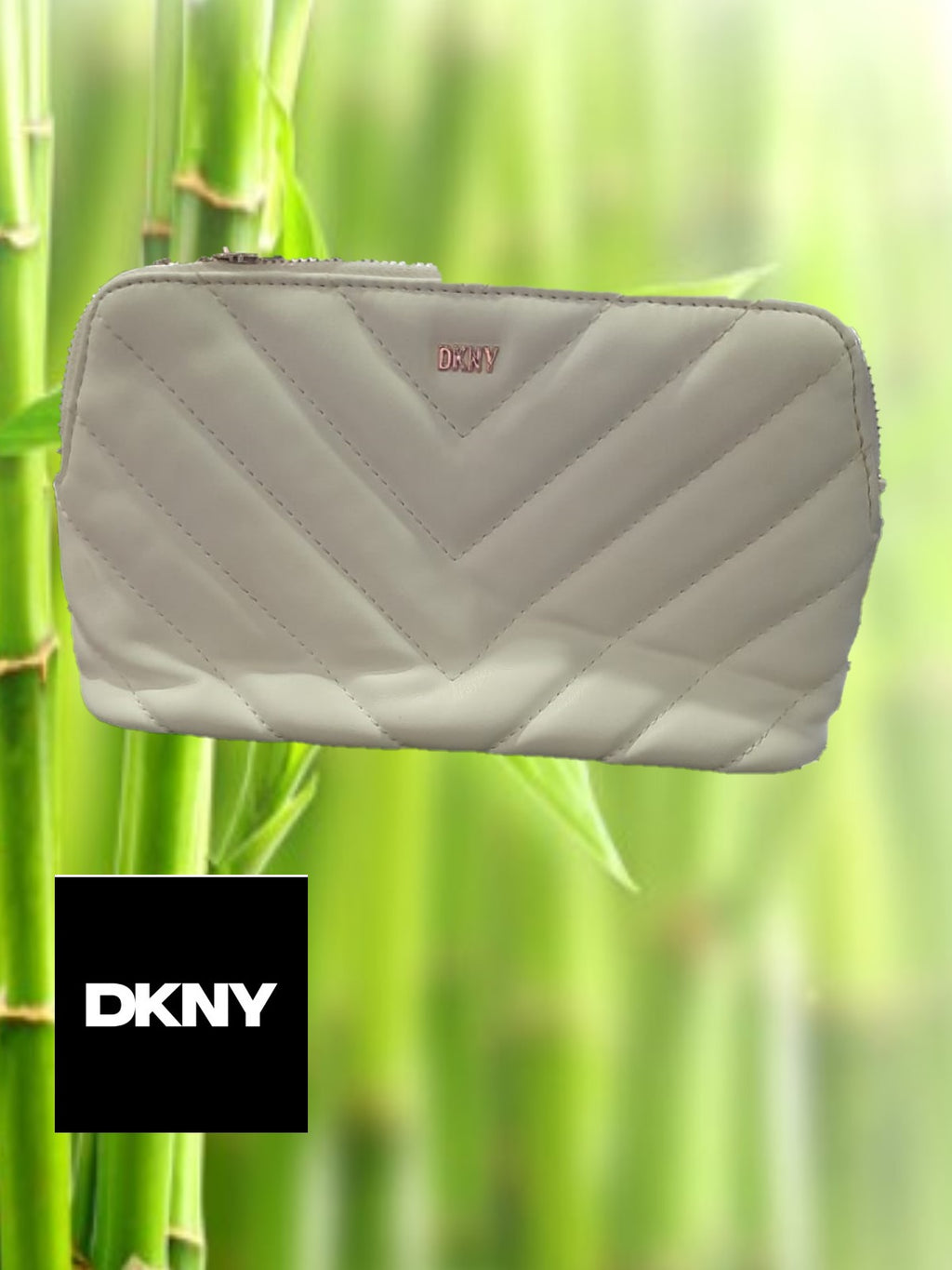 BOLSO PEQUEÑO BLANCA CON ASA DE CADENA ( TARA DESPRENDIDO GANCHO CORREA ) DKNY