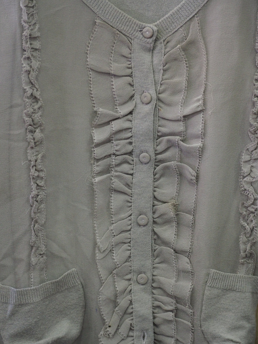 CHAQUETA MUJER GRIS DE PUNTO