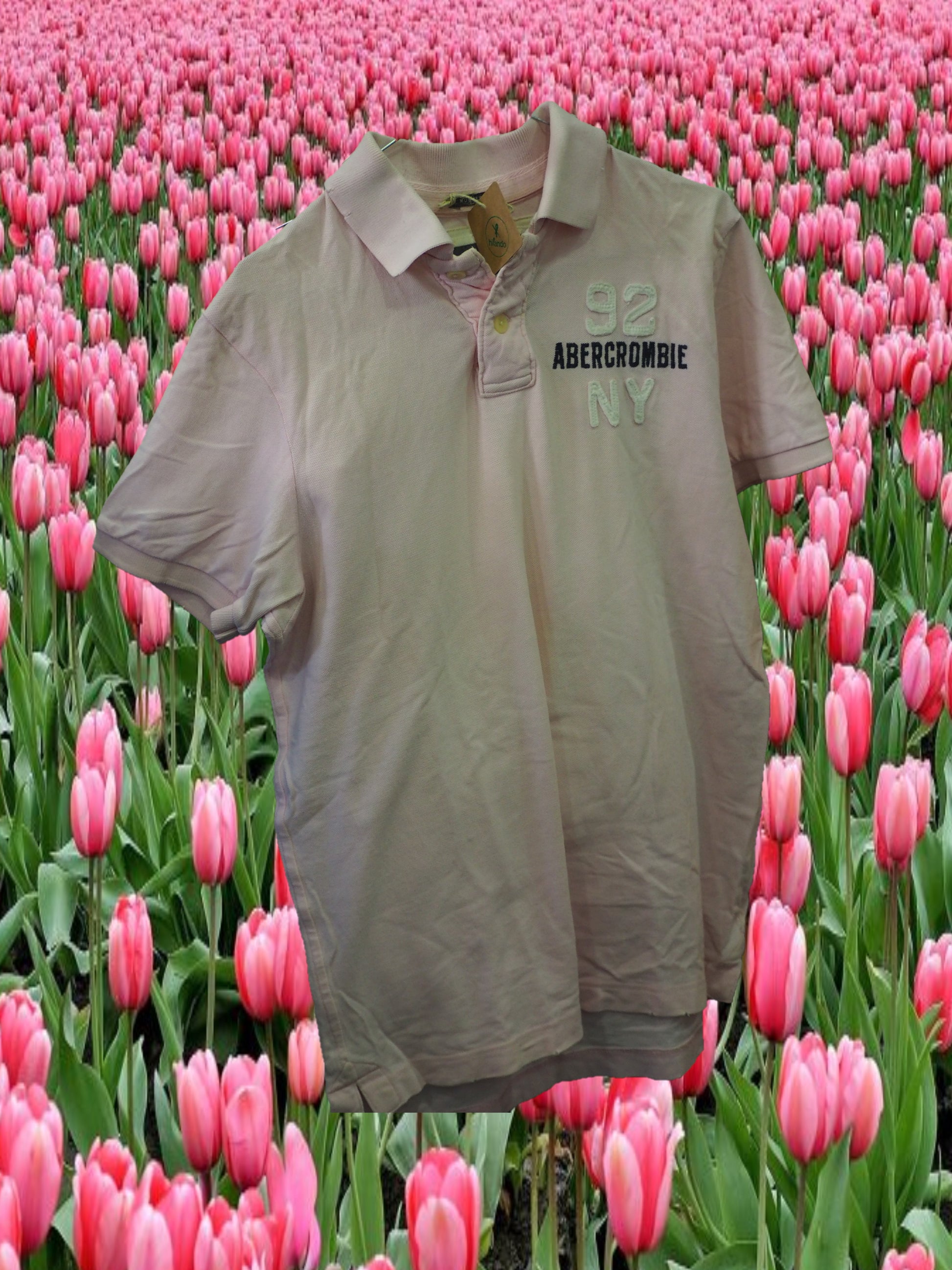 POLO HOMBRE MANGA CORTA ROSA