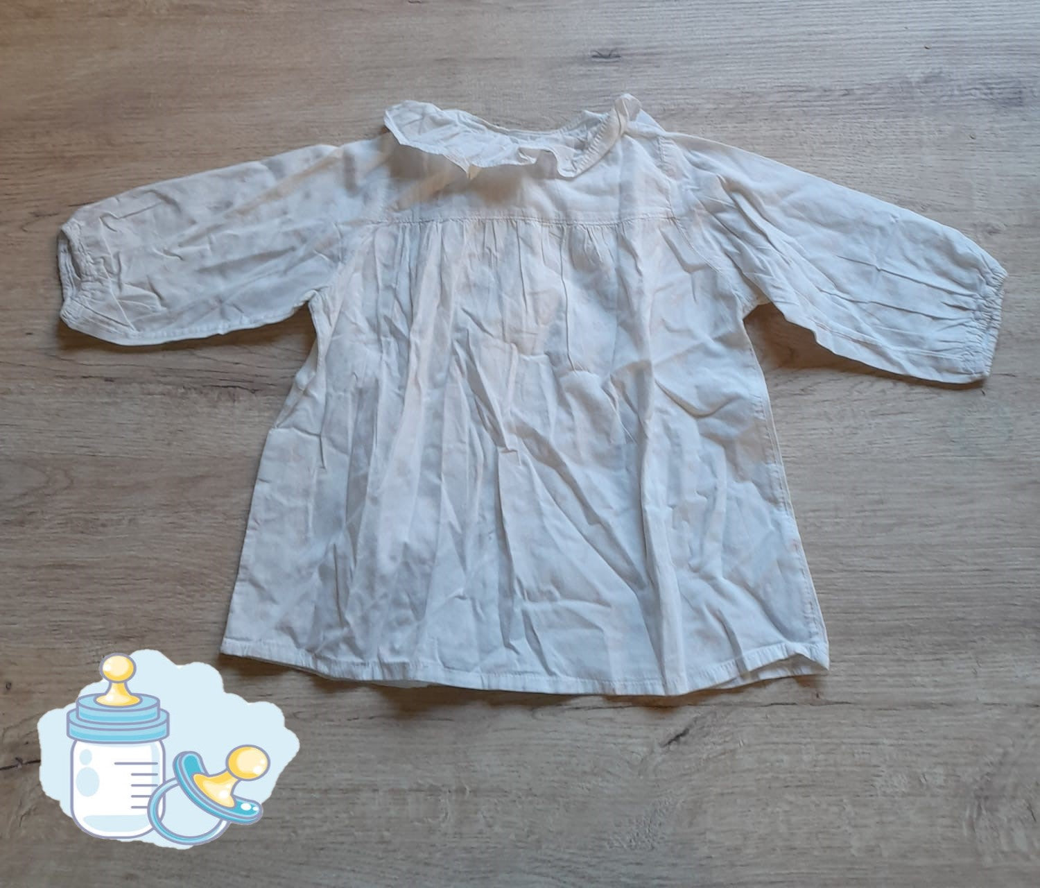 CAMISA BLANCA ESTAMPADA BEBE