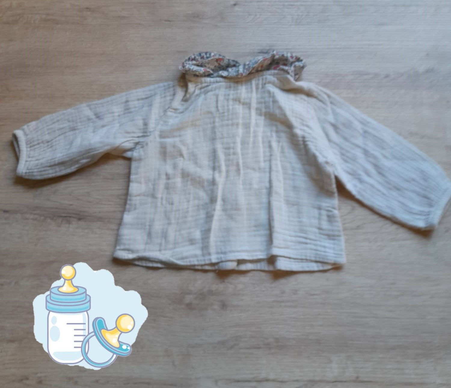 CAMISA CUADROS BEIGE Y VERDES NIÑO