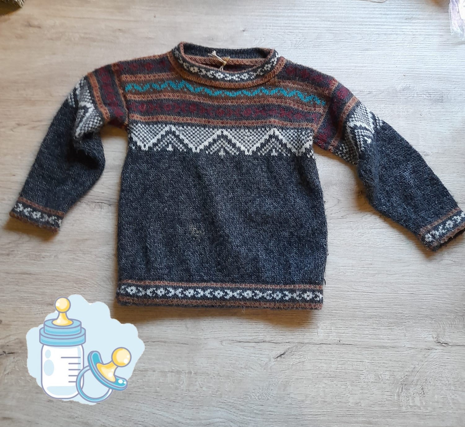 JERSEY GRIS ESTAMPADO NIÑO