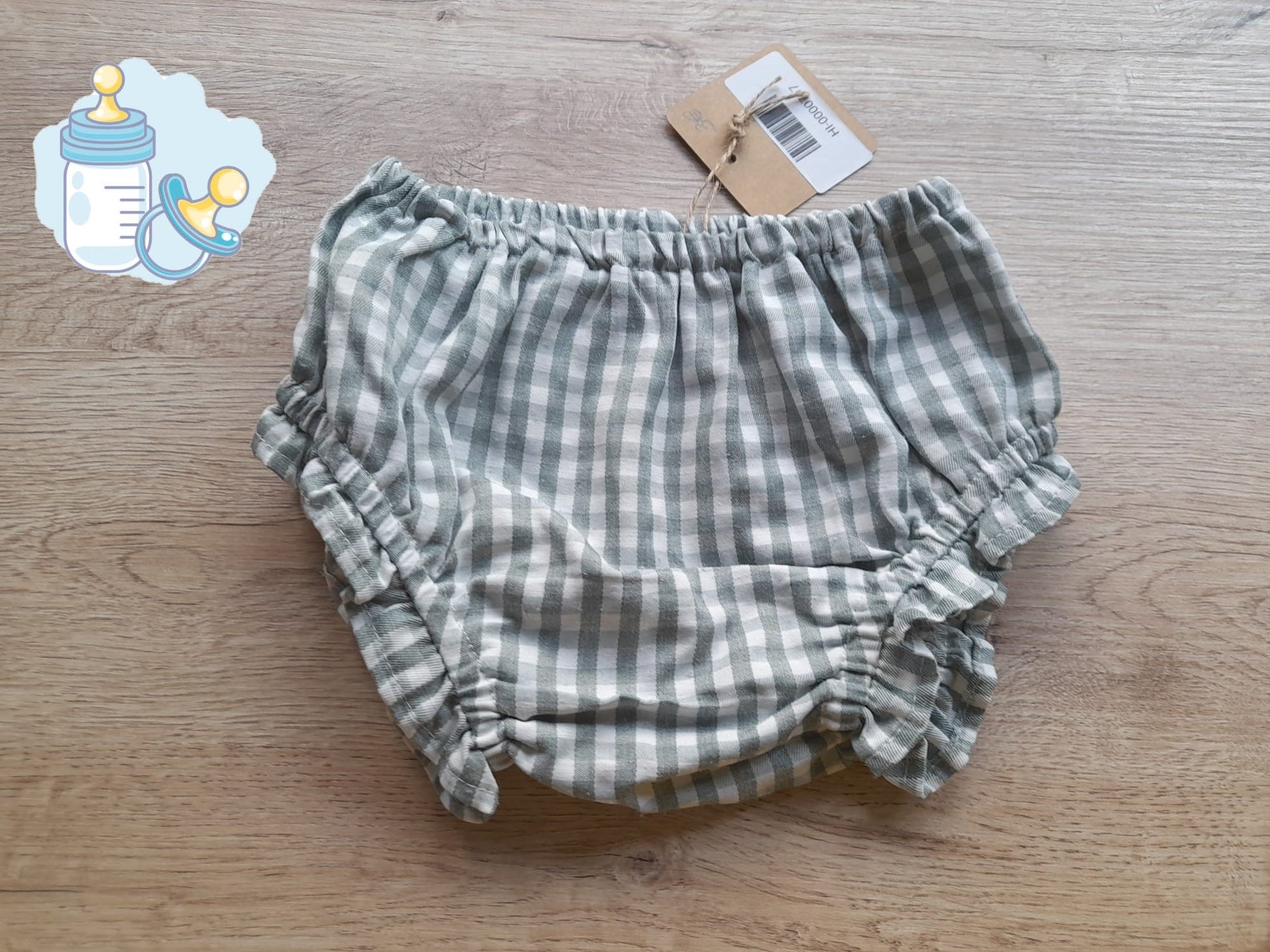 BRAGUITA VERDE CUADROS BEBE