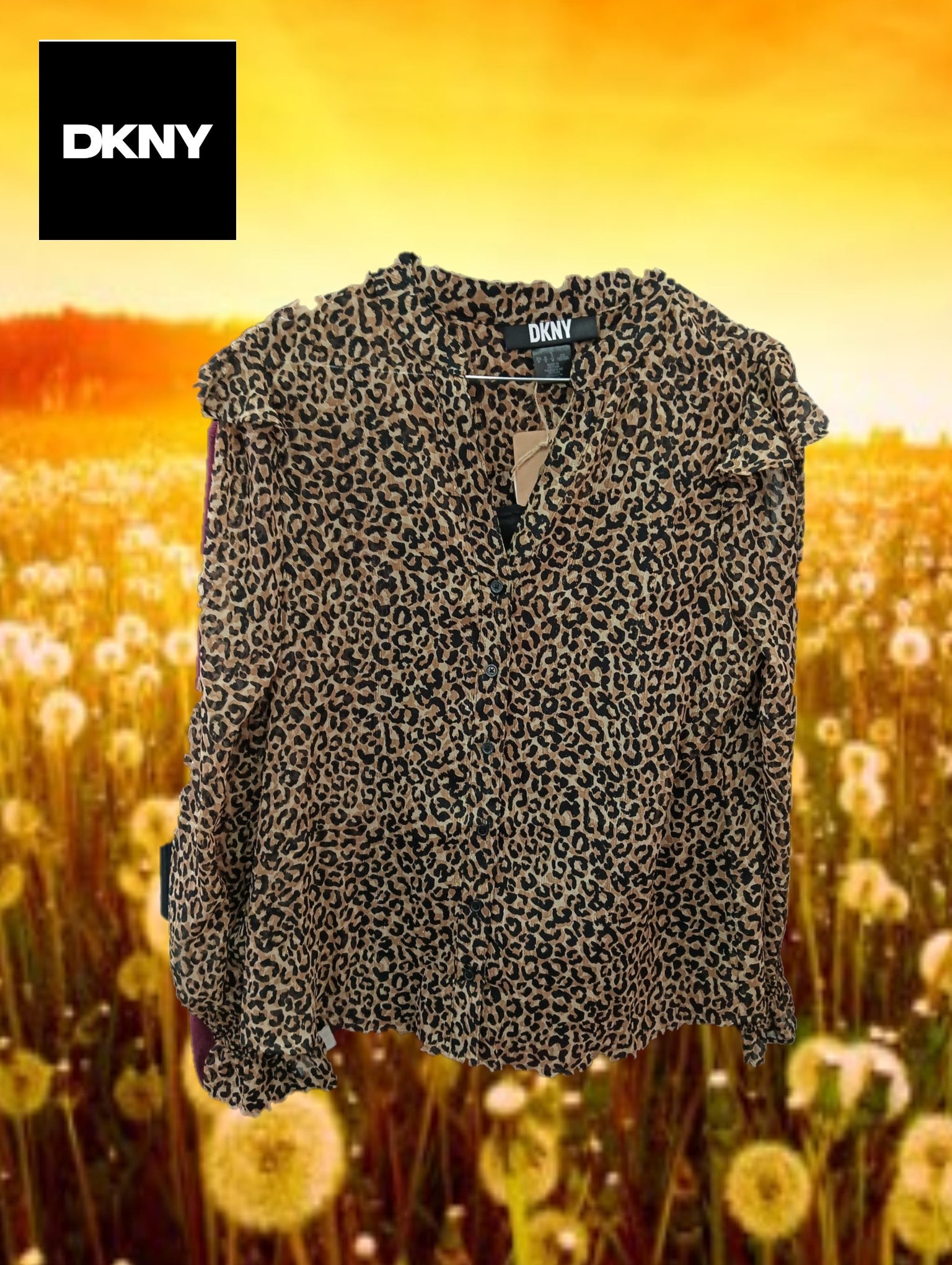 CAMISA MUJER MANGA LARGA CON ESTAMPADO PRINT DKNY