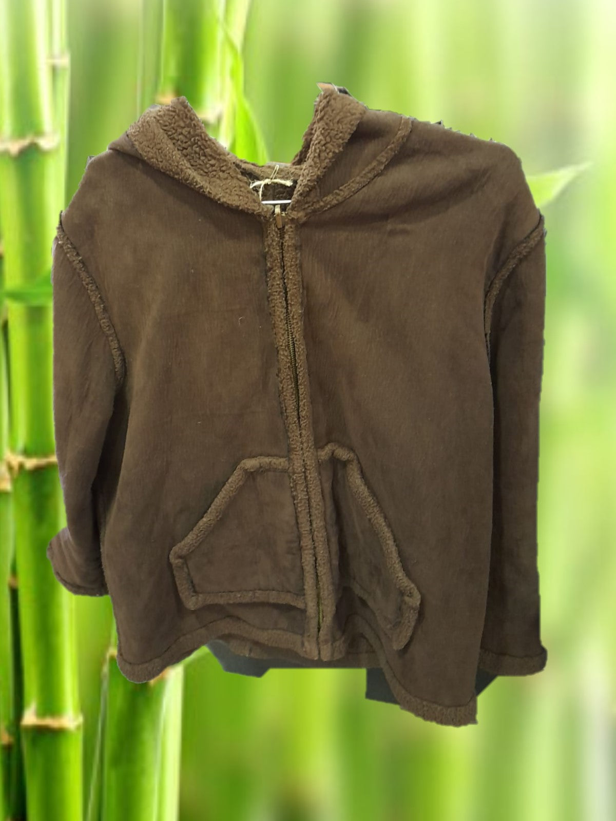 ABRIGO MUJER MARRON DE ANTE Y BORREGUILLO