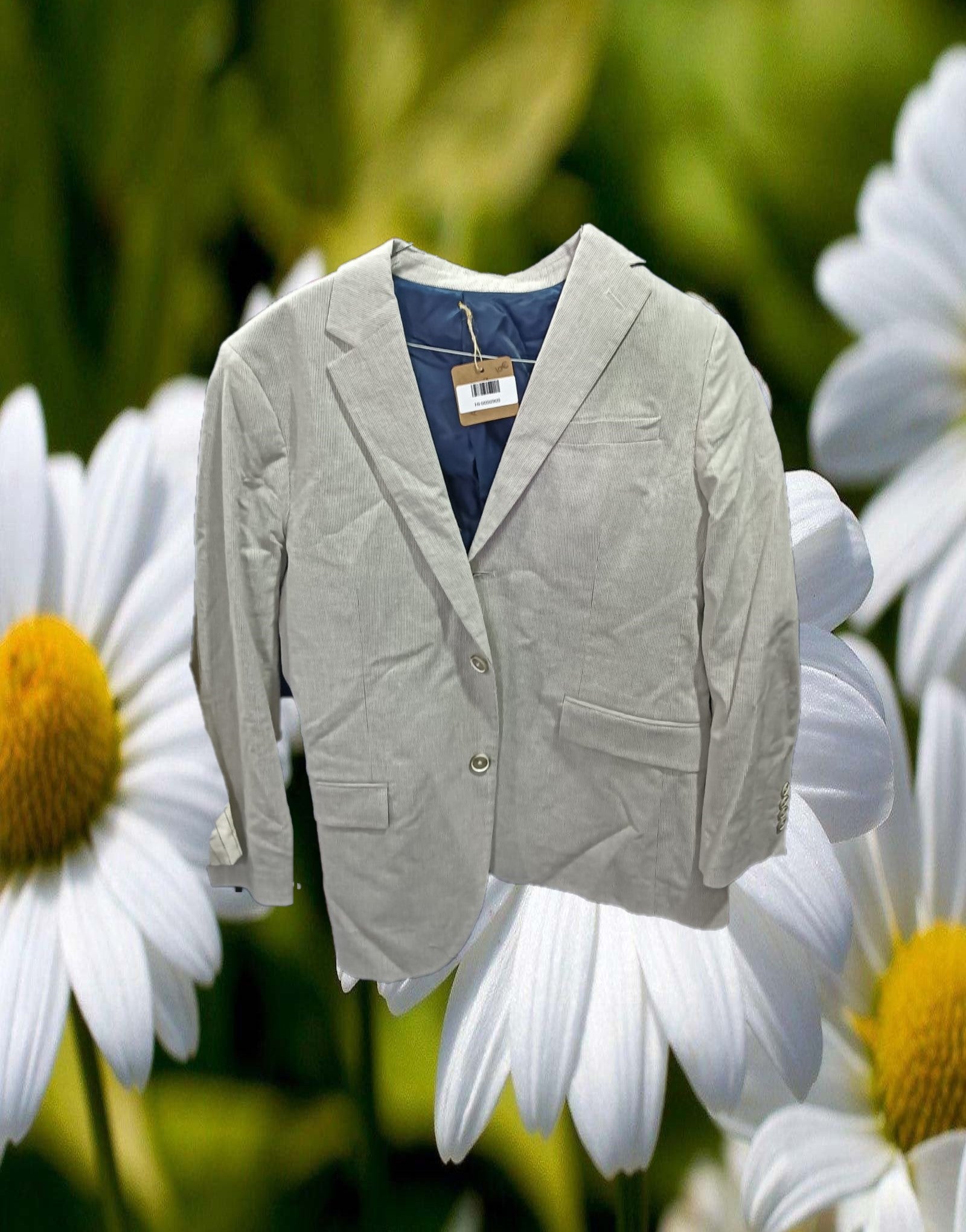 AMERICANA MUJER AZUL CON RAYAS