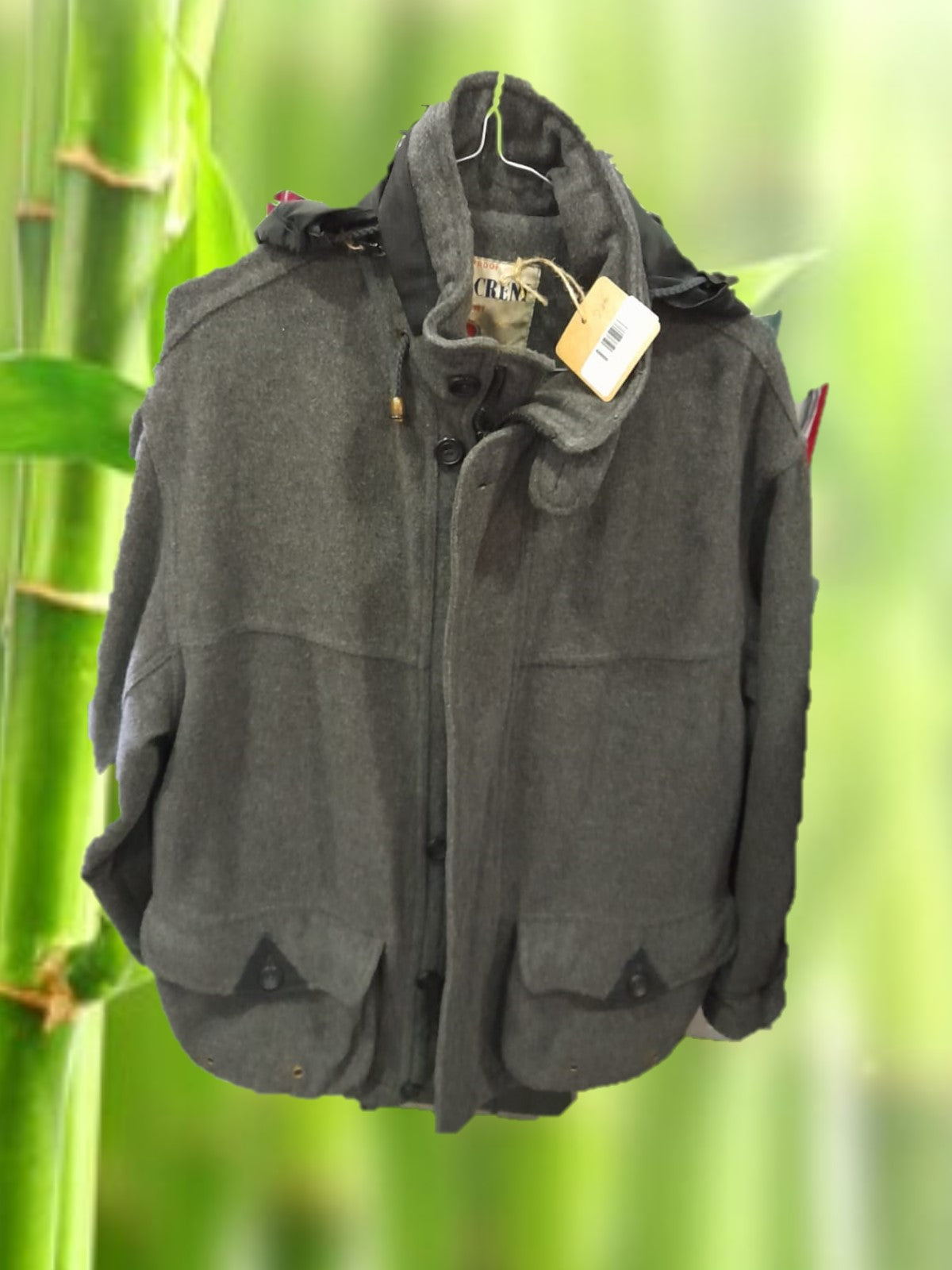 ABRIGO HOMBRE GRIS ESTILO TRENKA