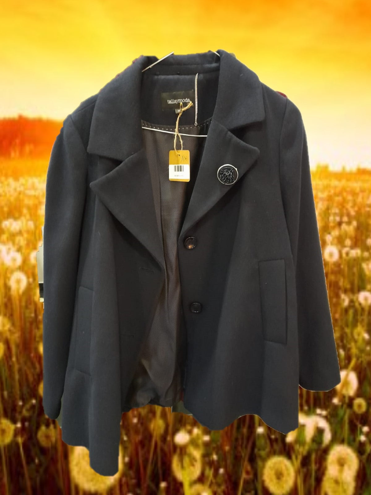 ABRIGO MUJER AZUL MARINO ESTILO TRENKA