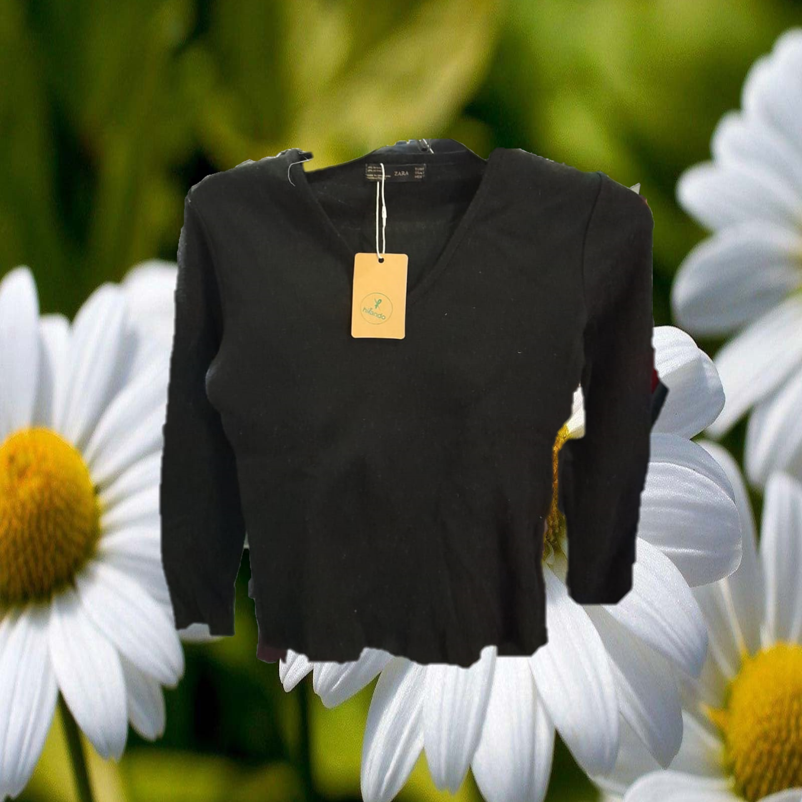 JERSEY MUJER NEGRO DE PICO