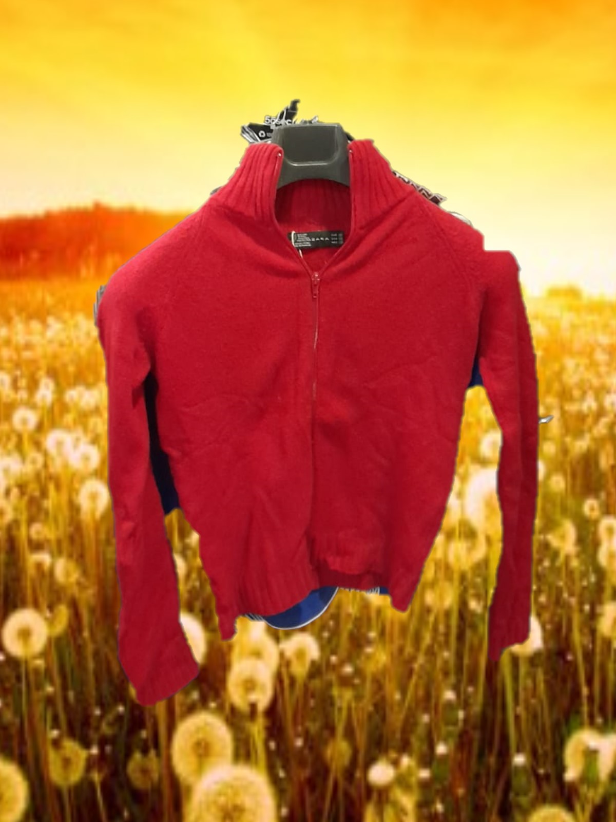 CHAQUETA ROJA CON CREMALLERA