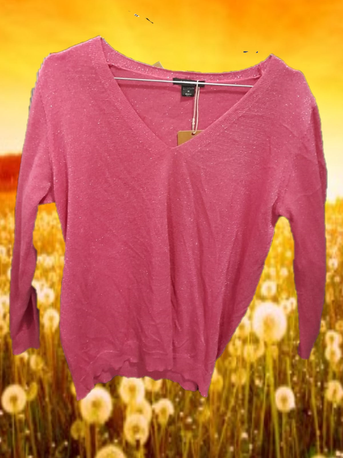 JERSEY MUJER ROSA CON BRILLO
