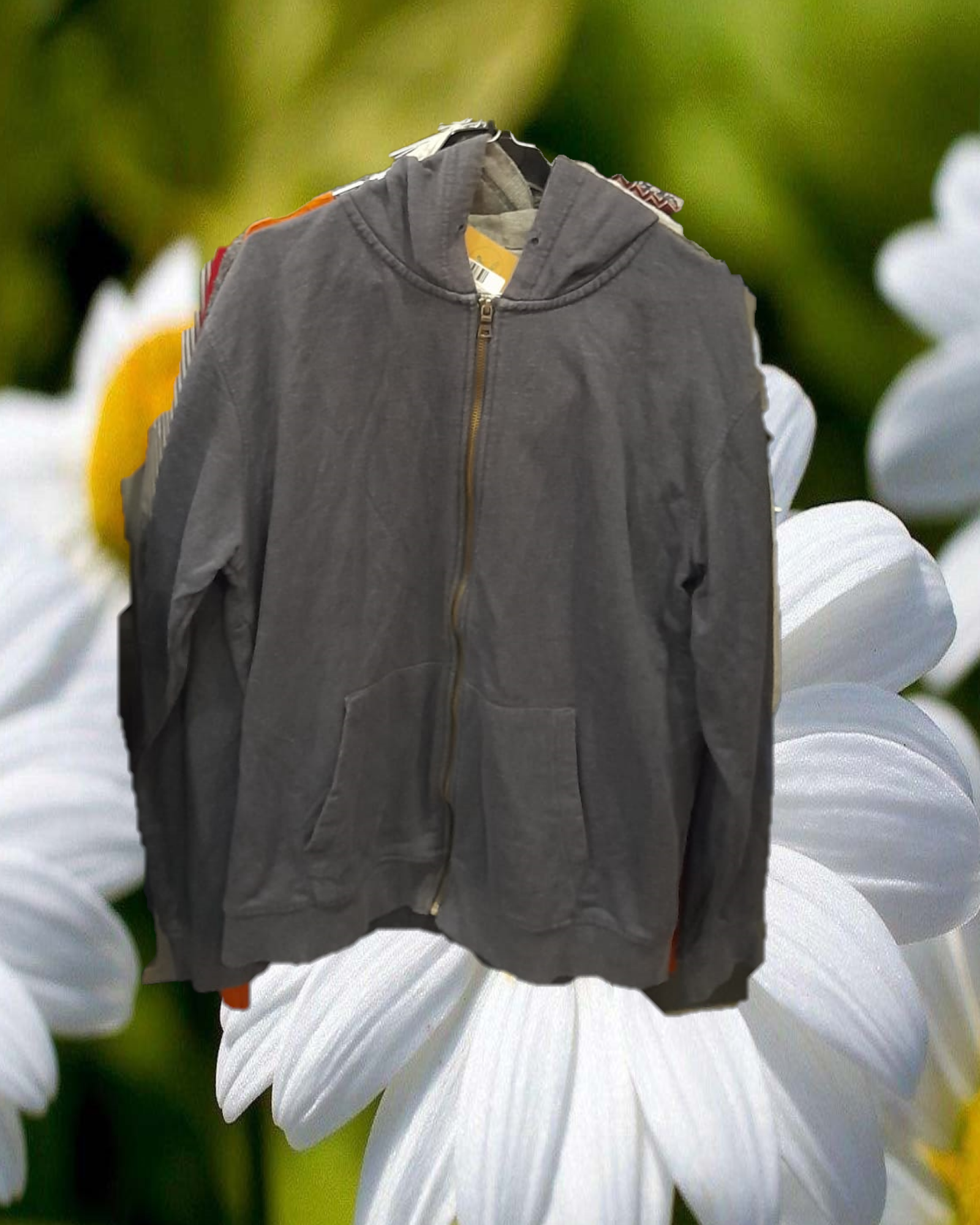 SUDADERA GRIS CON CAPUCHA