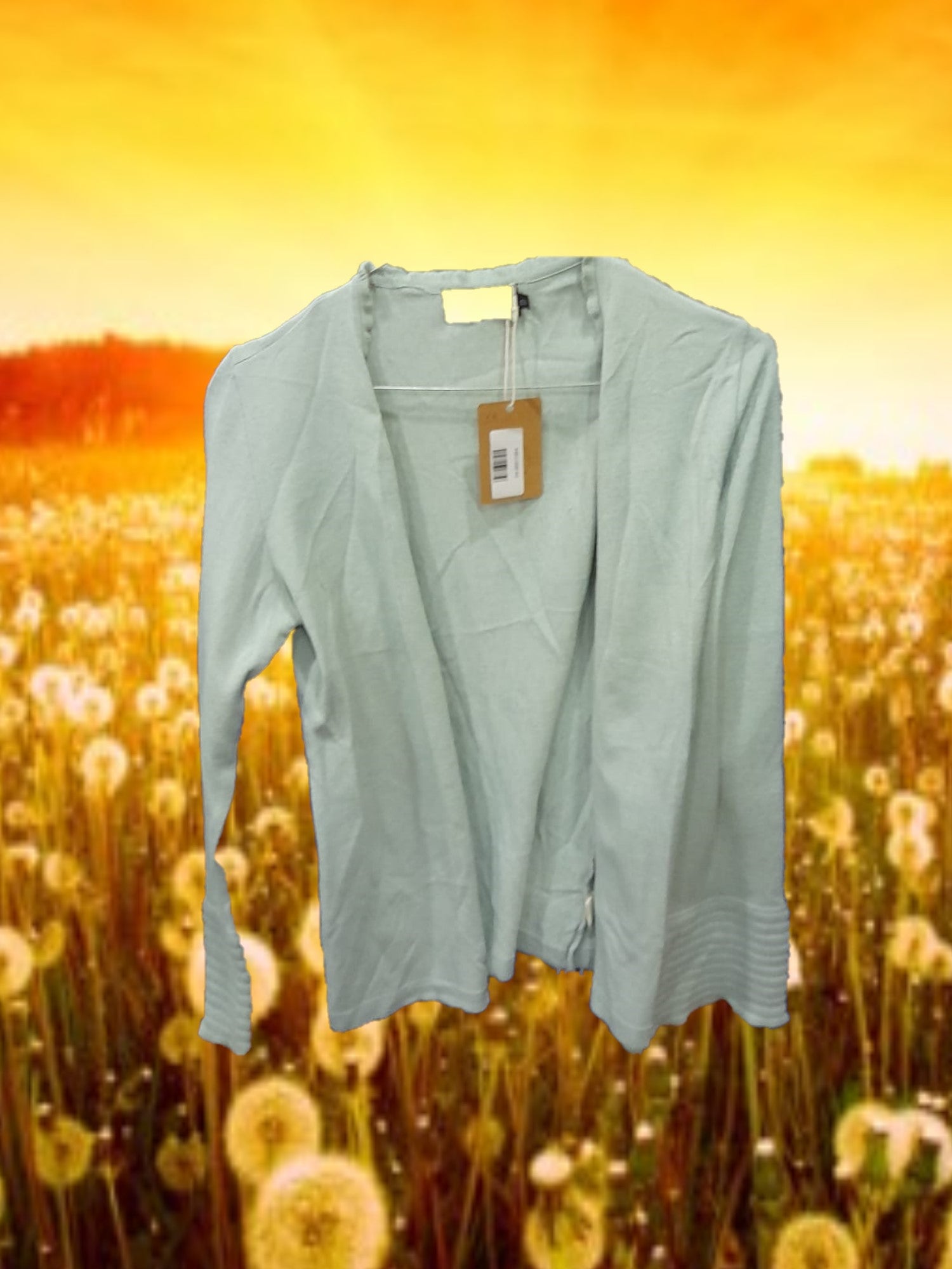 CHAQUETA MUJER VERDE MAR DE PUNTO