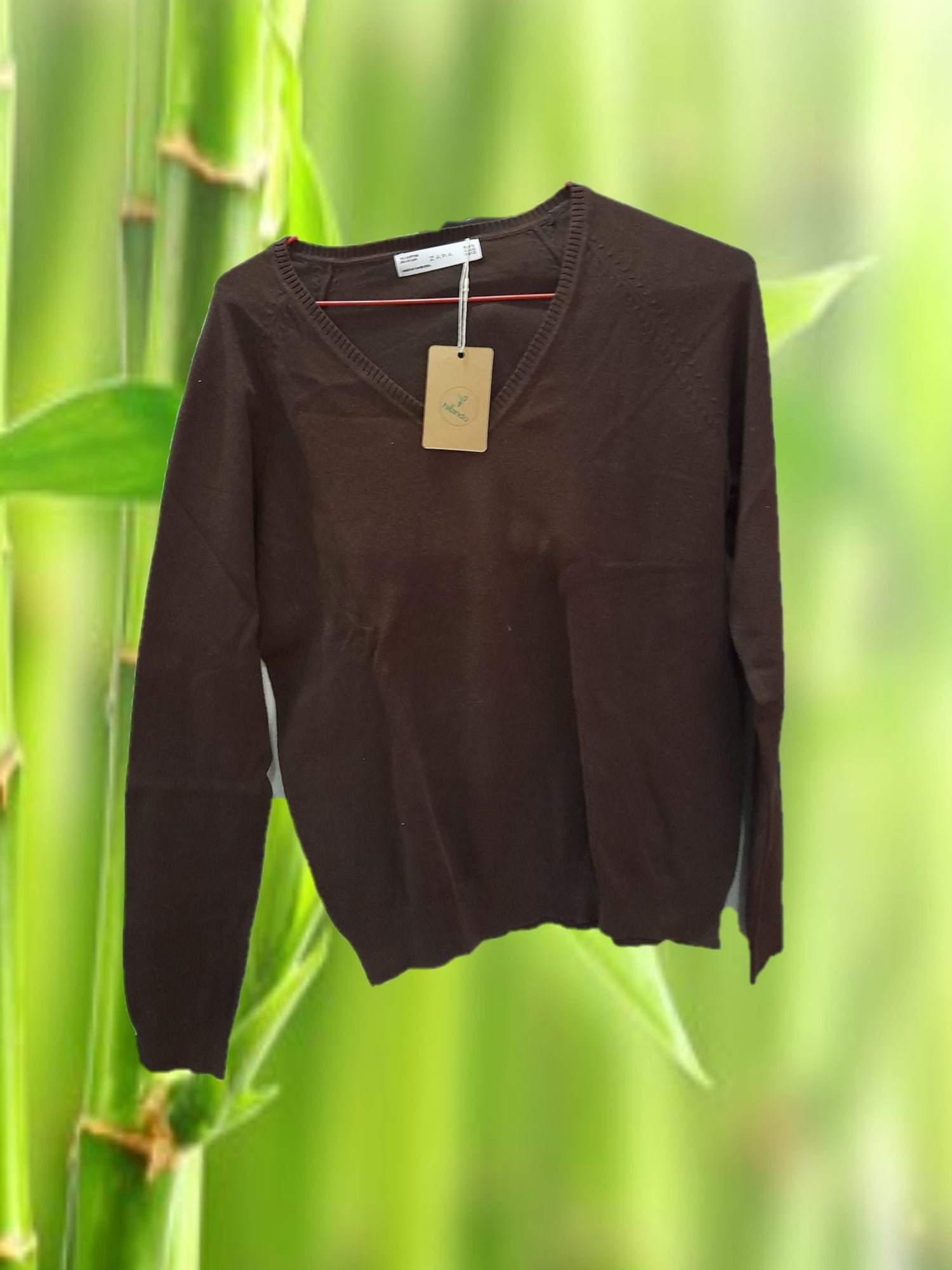 JERSEY MUJER MARRON DE PICO