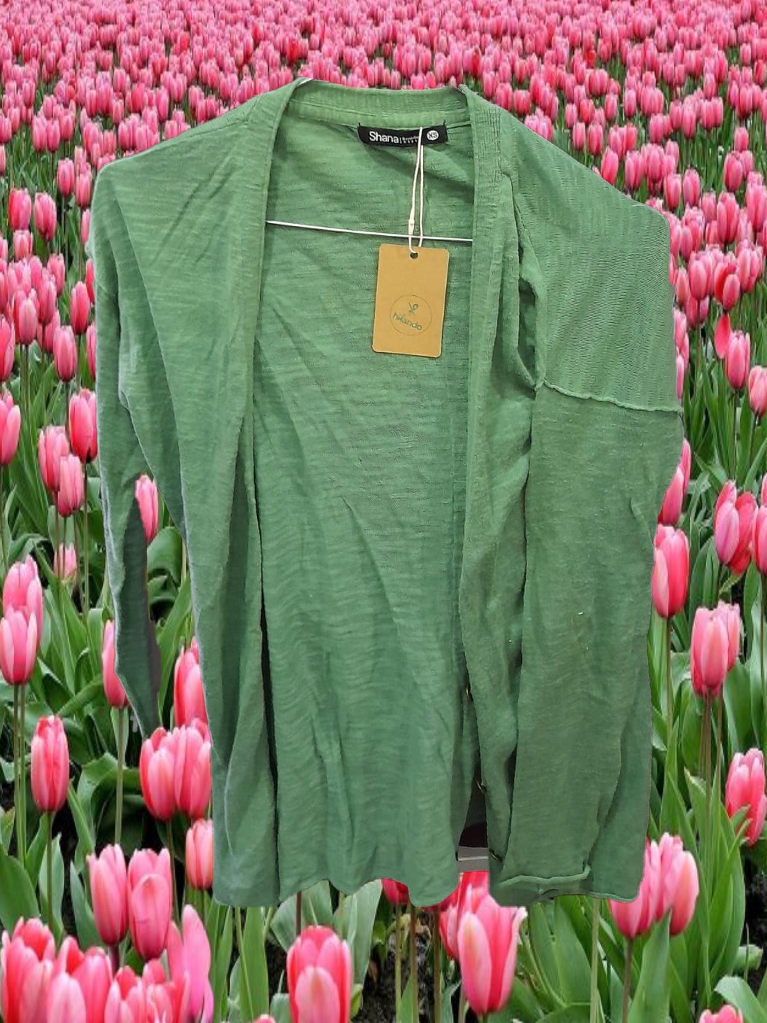 CHAQUETA MUJER VERDE DE PUNTO