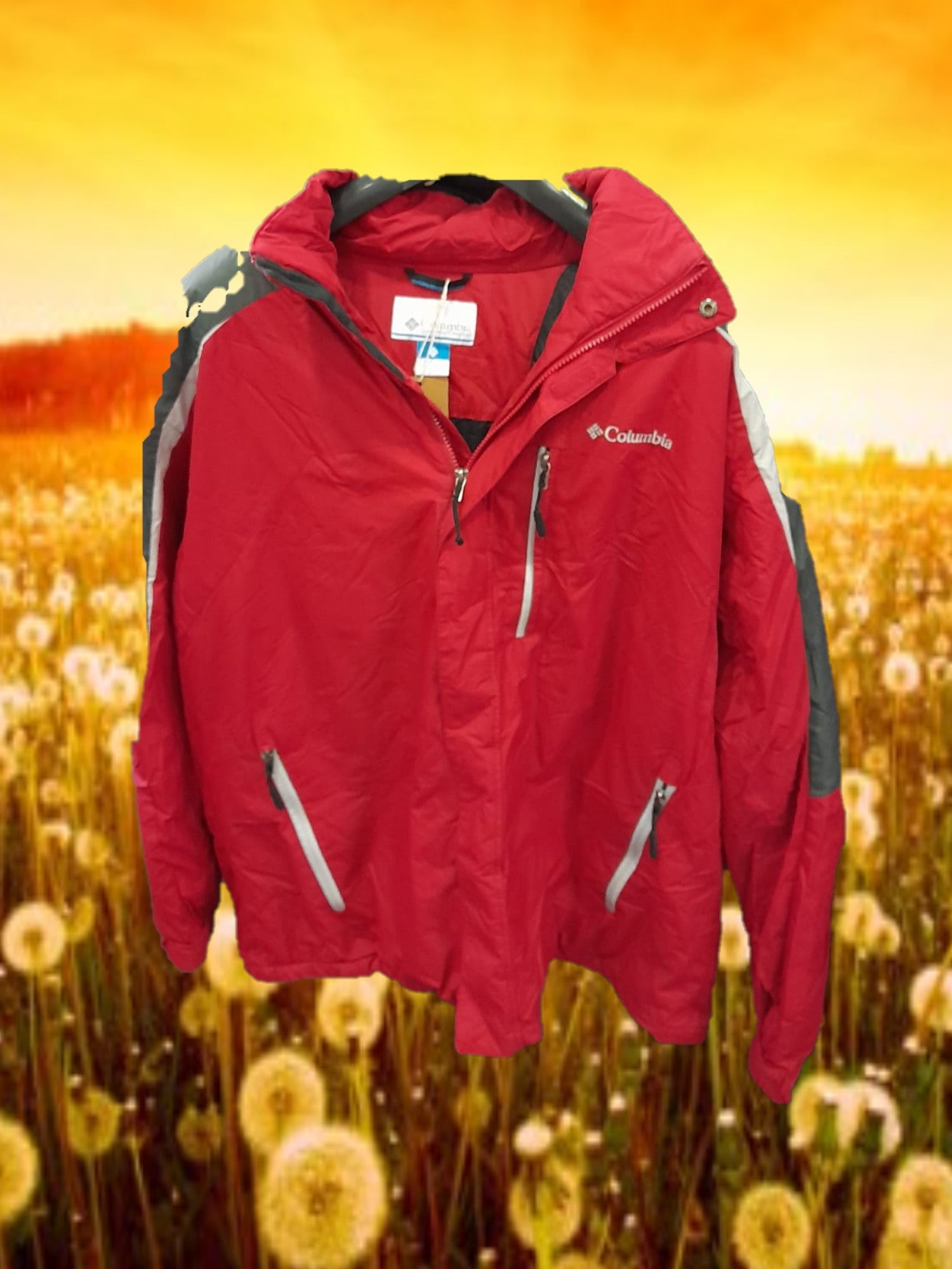 ABRIGO ROJO IMPERMEABLE COLUMBIA