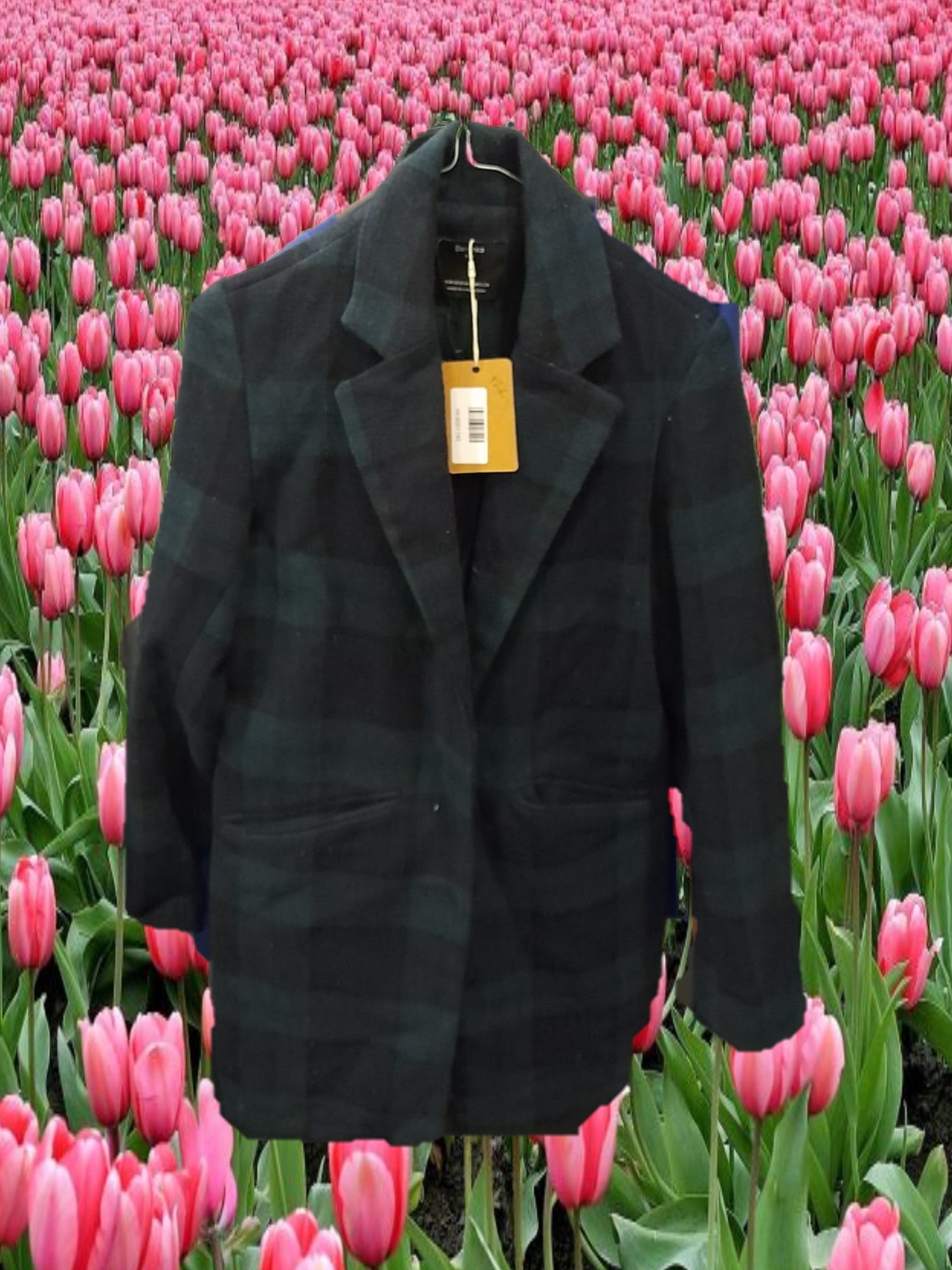 ABRIGO AZUL MARINO Y VERDE ESTILO TRENKA