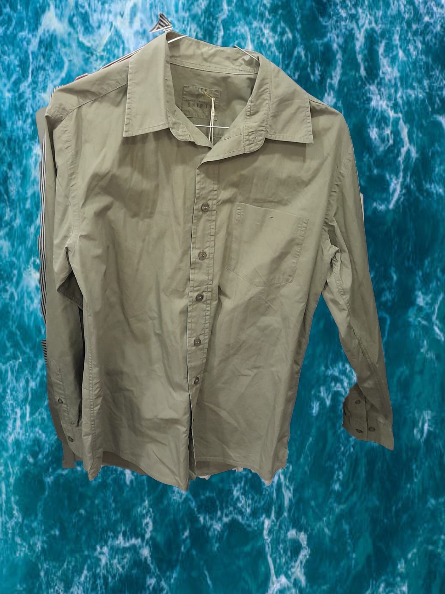 CAMISA HOMBRE MANGA LARGA GRIS