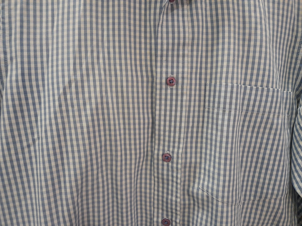 CAMISA HOMBRE MANGA LARGA CON CUADROS AZULES