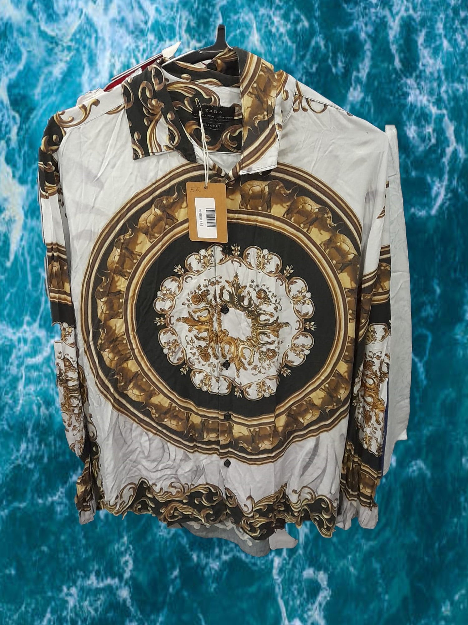 CAMISA MUJER MANGA LARGA CON ESTAMPADO