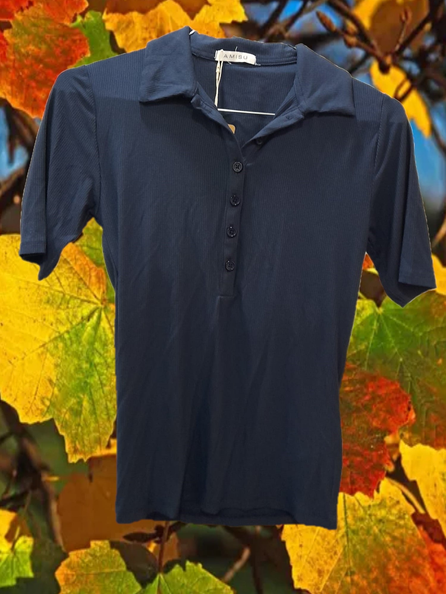 POLO MUJER MANGA CORTA AZUL MARINO