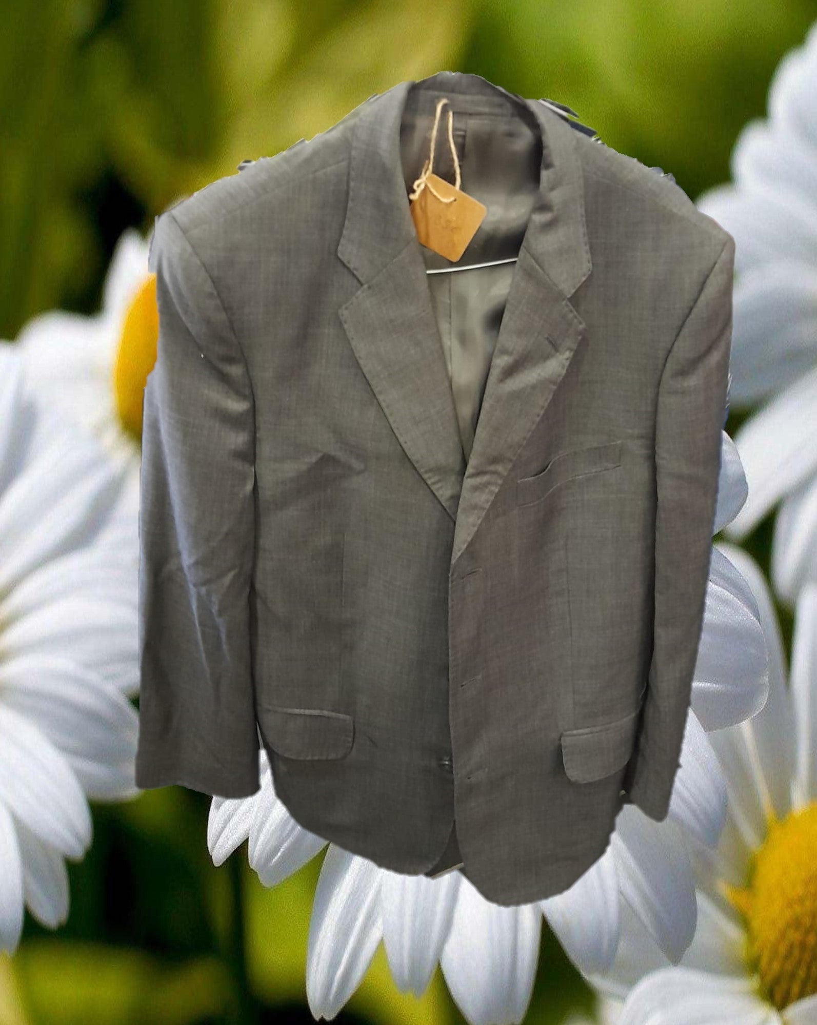 TRAJE HOMBRE GRIS DE VESTIR ( FALTA BOTÓN CIERRE PANTALÓN )