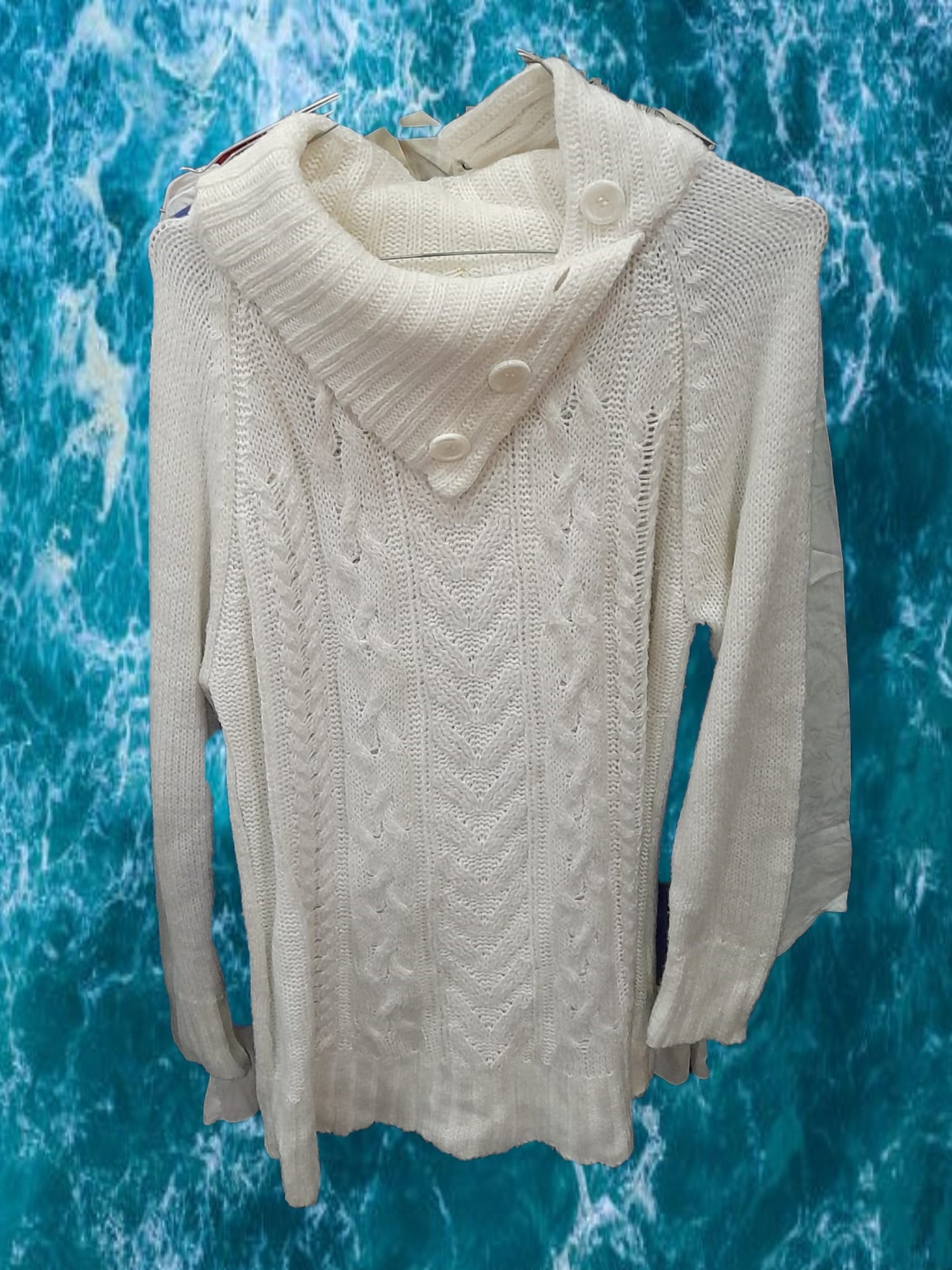 JERSEY MUJER LARGO BLANCO