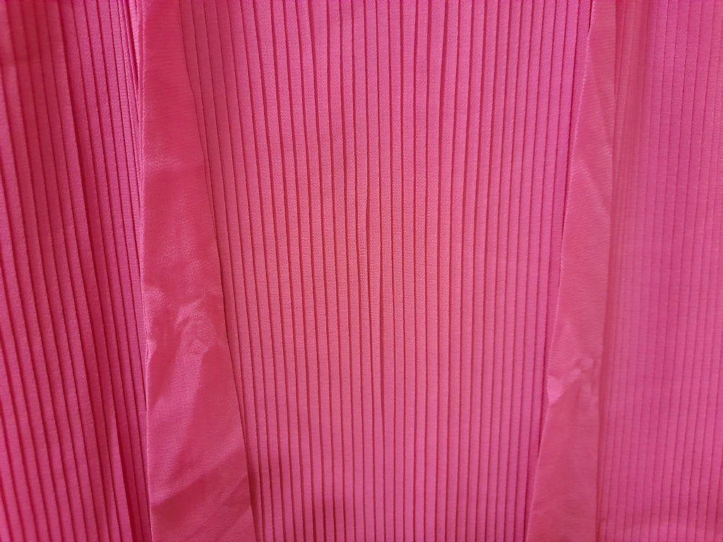 VESTIDO MIDI ROSA FUCSIA PLISADO TIRANTES  DKNY