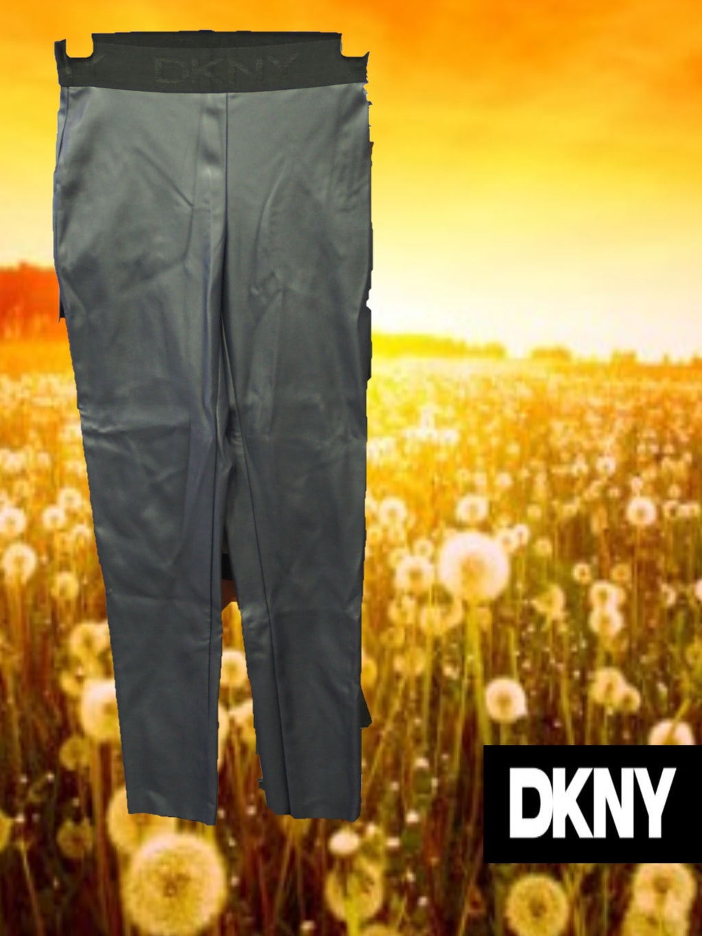 LEGGING AZUL MARINO POLIPIEL CON GOMA DKNY