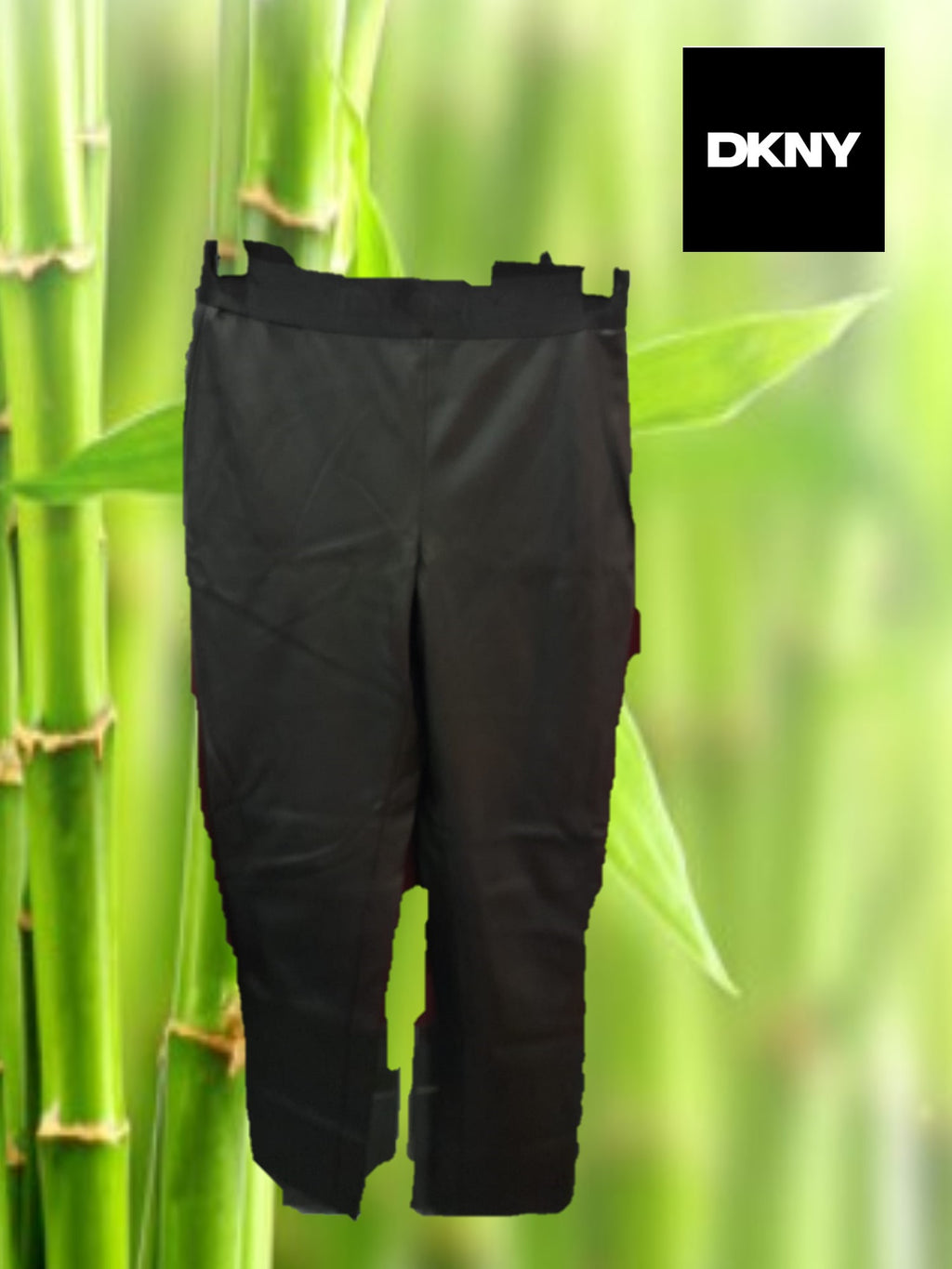LEGGING NEGRO POLIPIEL CON LOGO DKNY EN CINTURA ( TARA DESCOSIDO EN CINTURA )