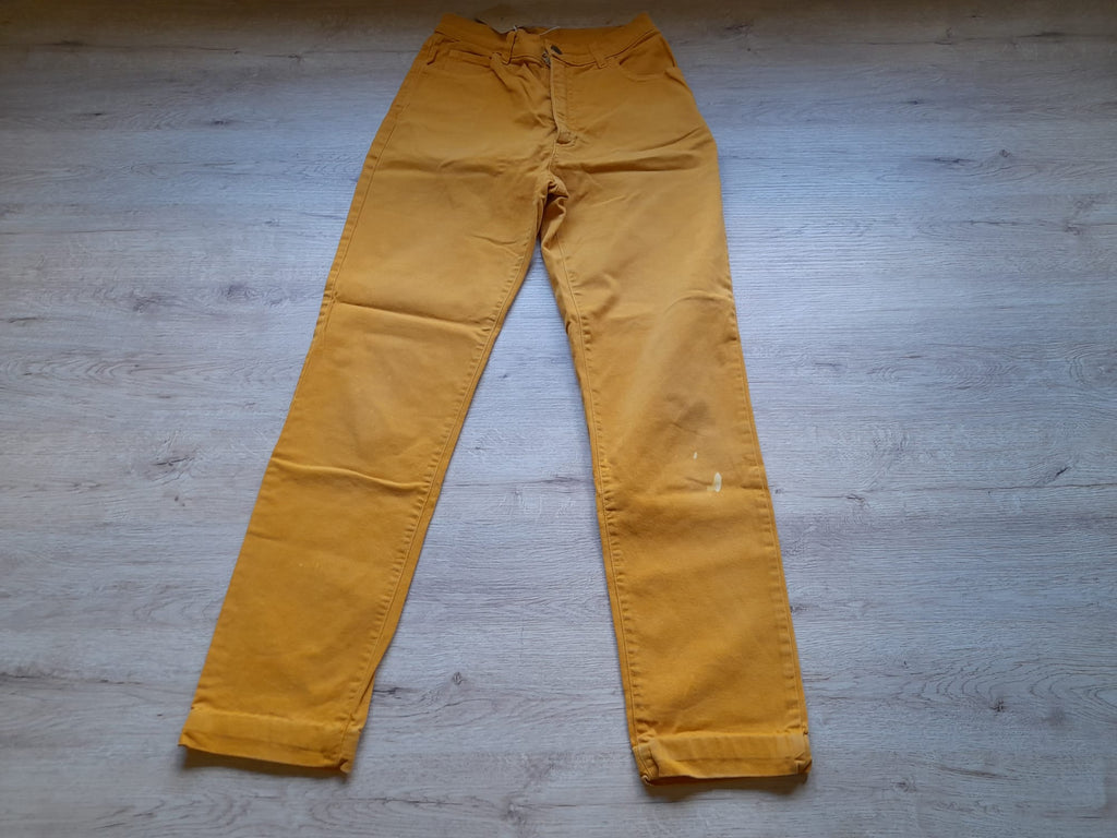 PANTALÓN VAQUERO MOSTAZA SEÑORA
