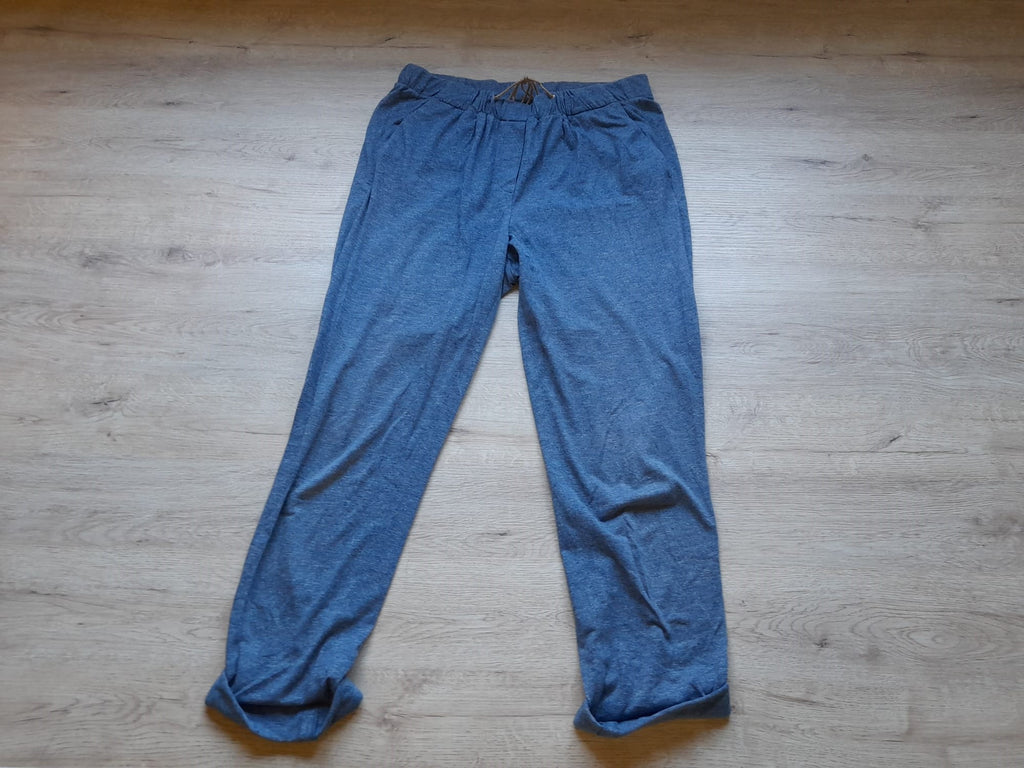 PANTALÓN AZUL JASPEADO TIPO CHANDAL UNISEX