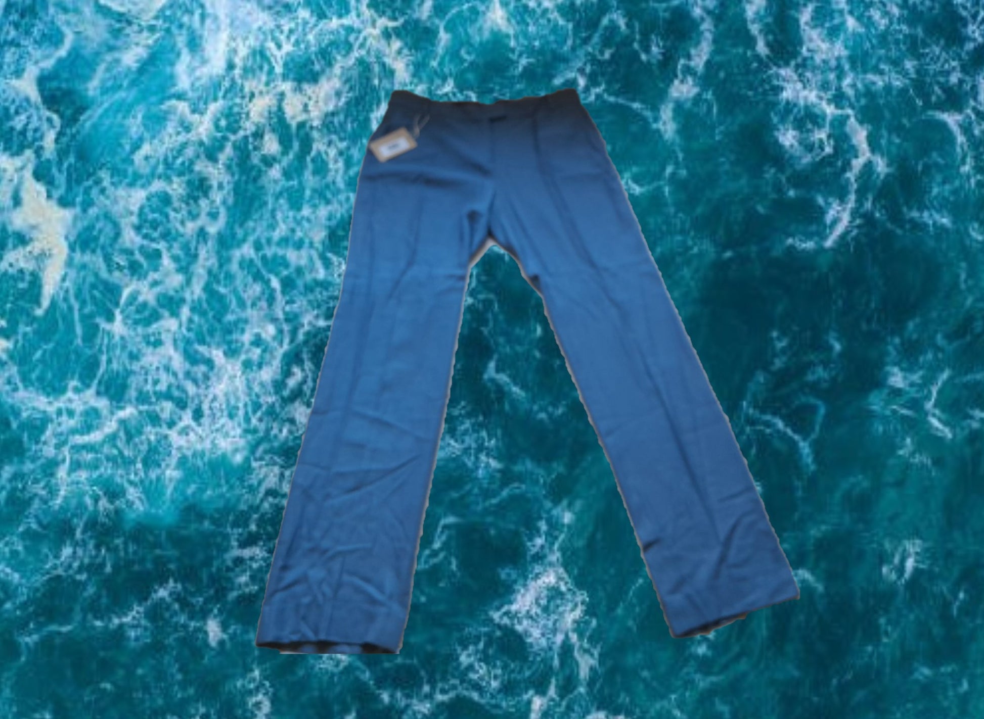 PANTALÓN DE VESTIR AZUL JASPEADO SEÑORA