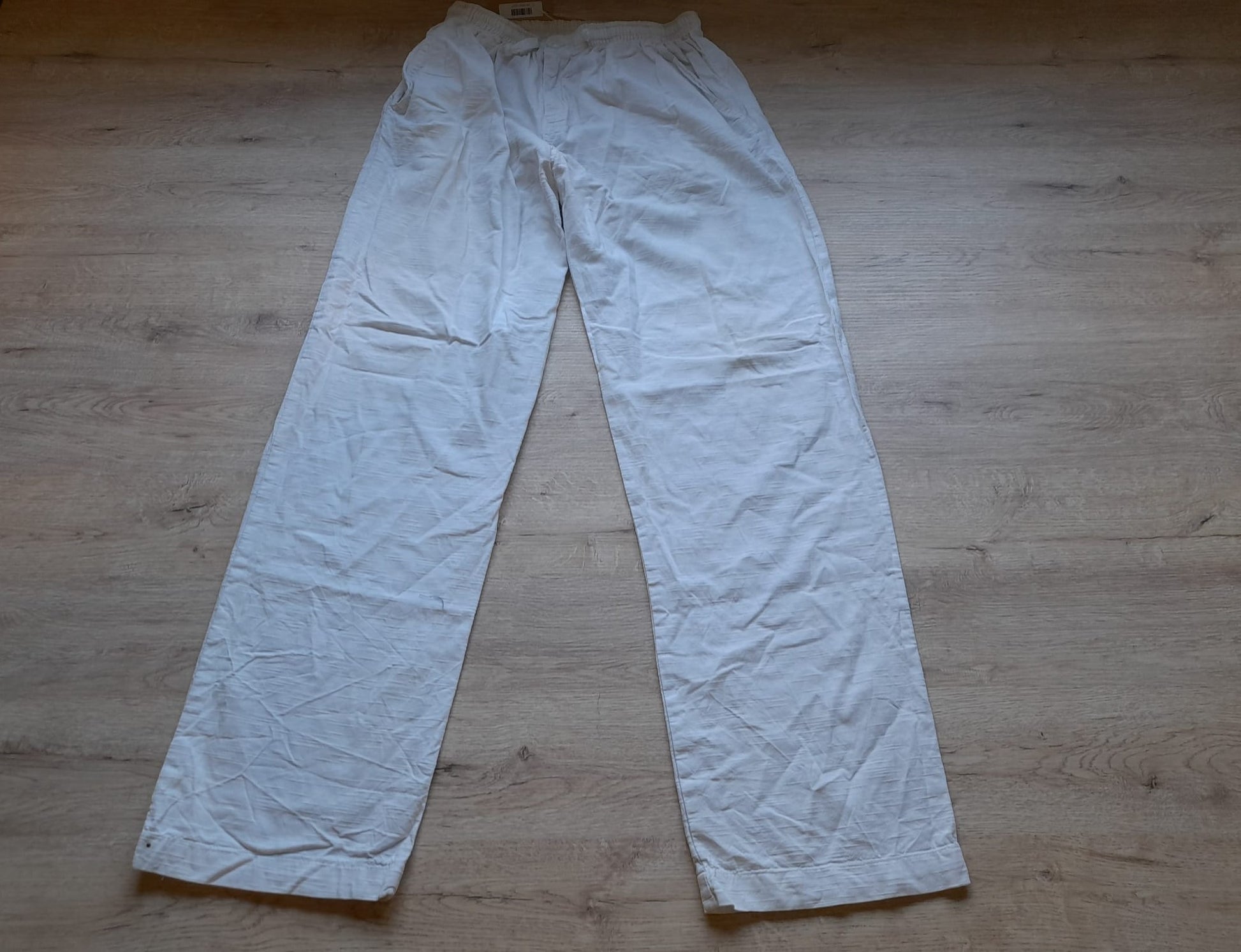 PANTALÓN BLANCO TIPO CHANDAL JASPEADO UNISEX