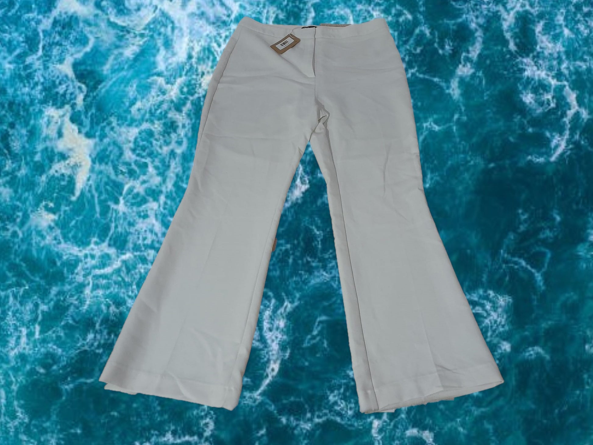 PANTALÓN BLANCO DE VESTIR ANCHO SEÑORA
