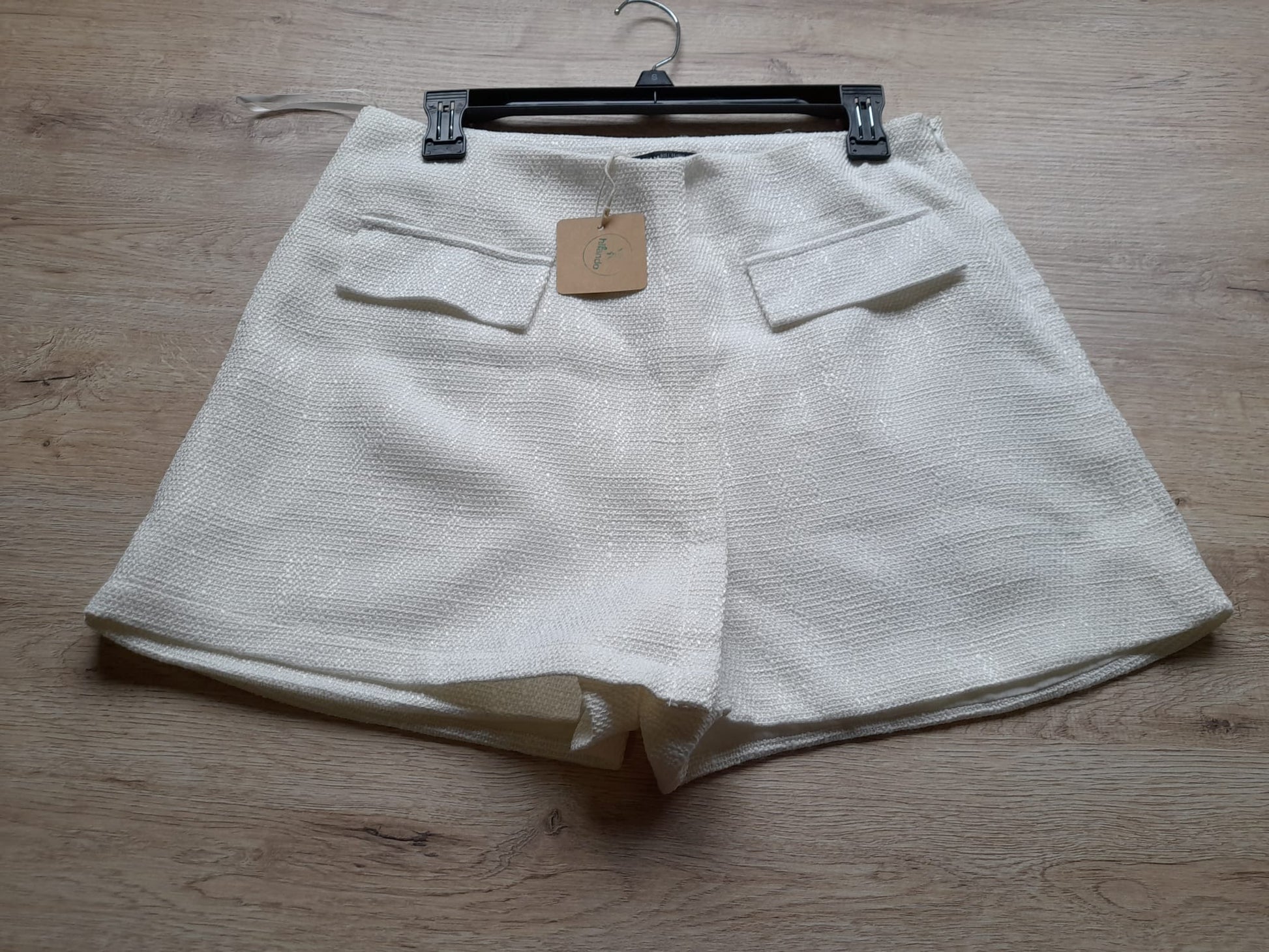 FALDA-PANTALÓN BLANCA JASPEADA DE VESTIR