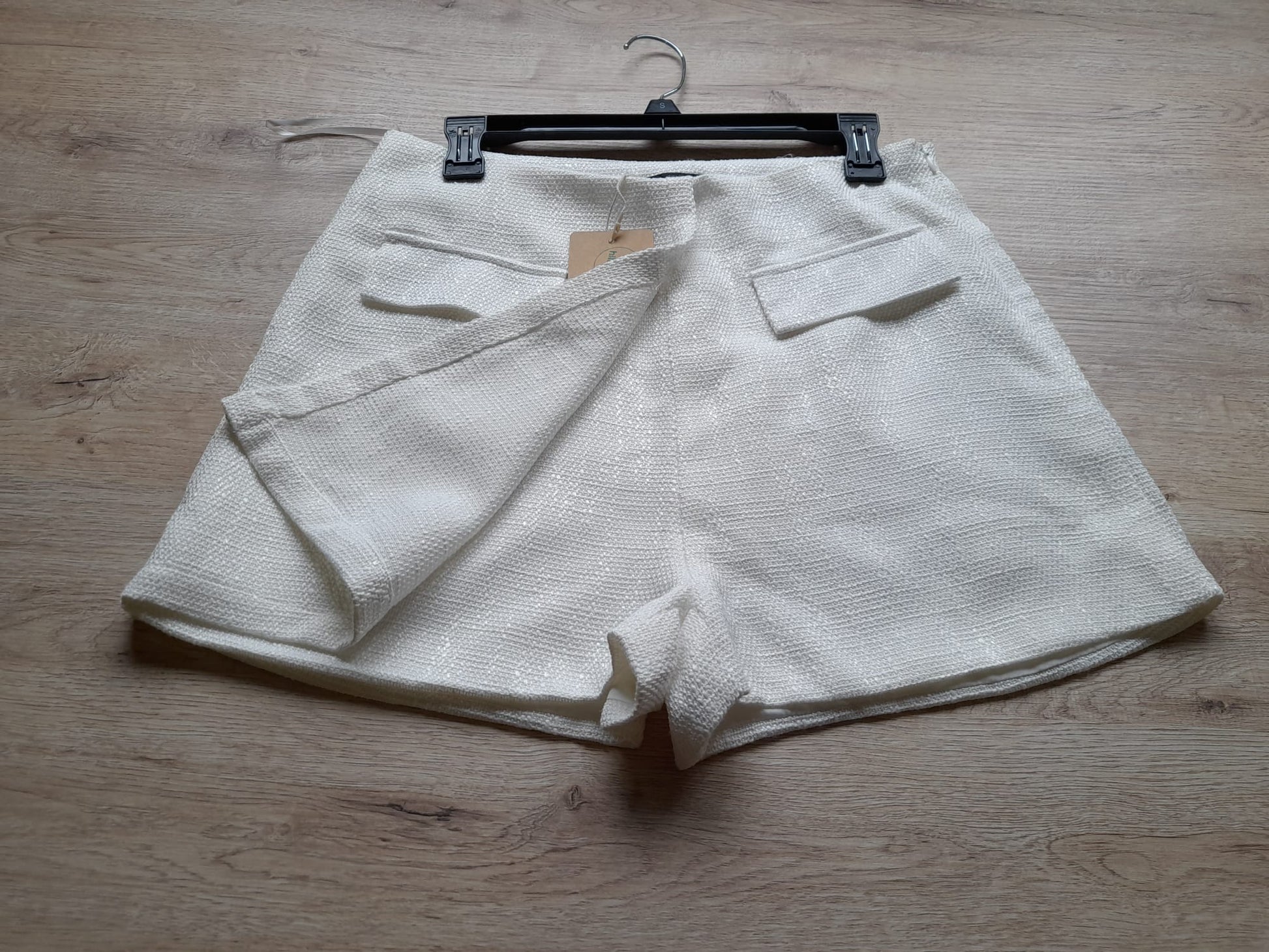 FALDA-PANTALÓN BLANCA JASPEADA DE VESTIR