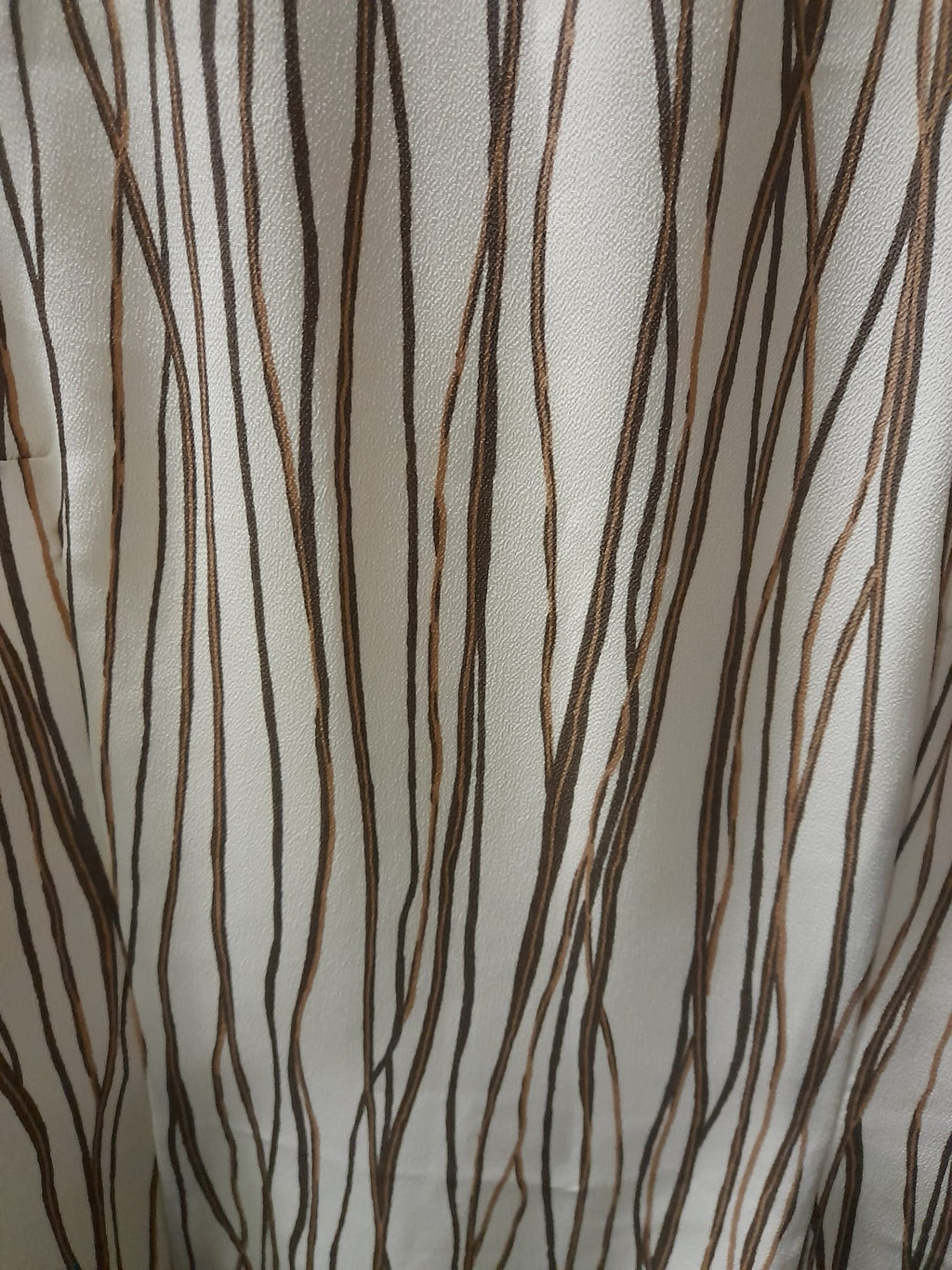 VESTIDO BEIGE CORTO CON RAYAS CON TIRANTES