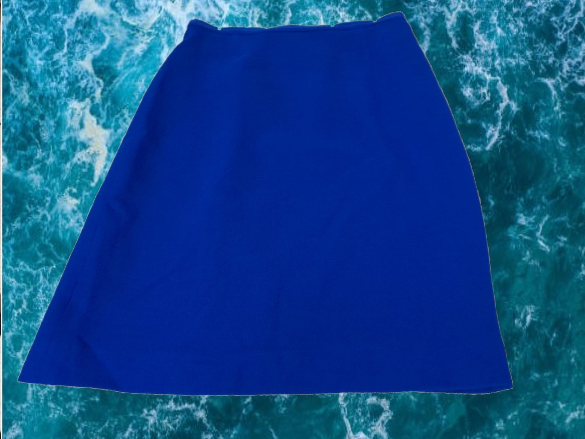 FALDA AZUL MIDI DE TUBO