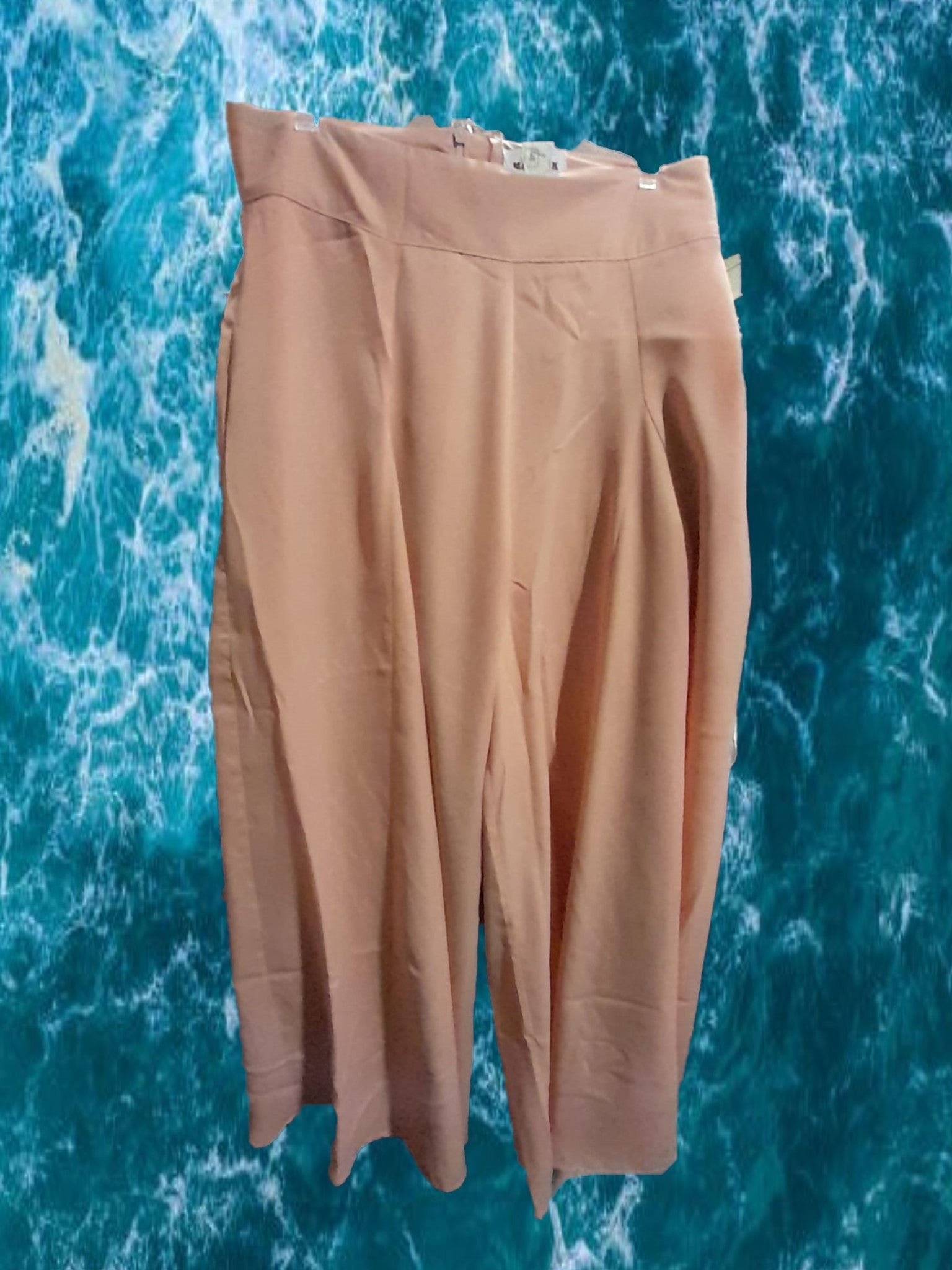 PANTALÓN ROSA SEÑORA CON PATA ELEFANTE
