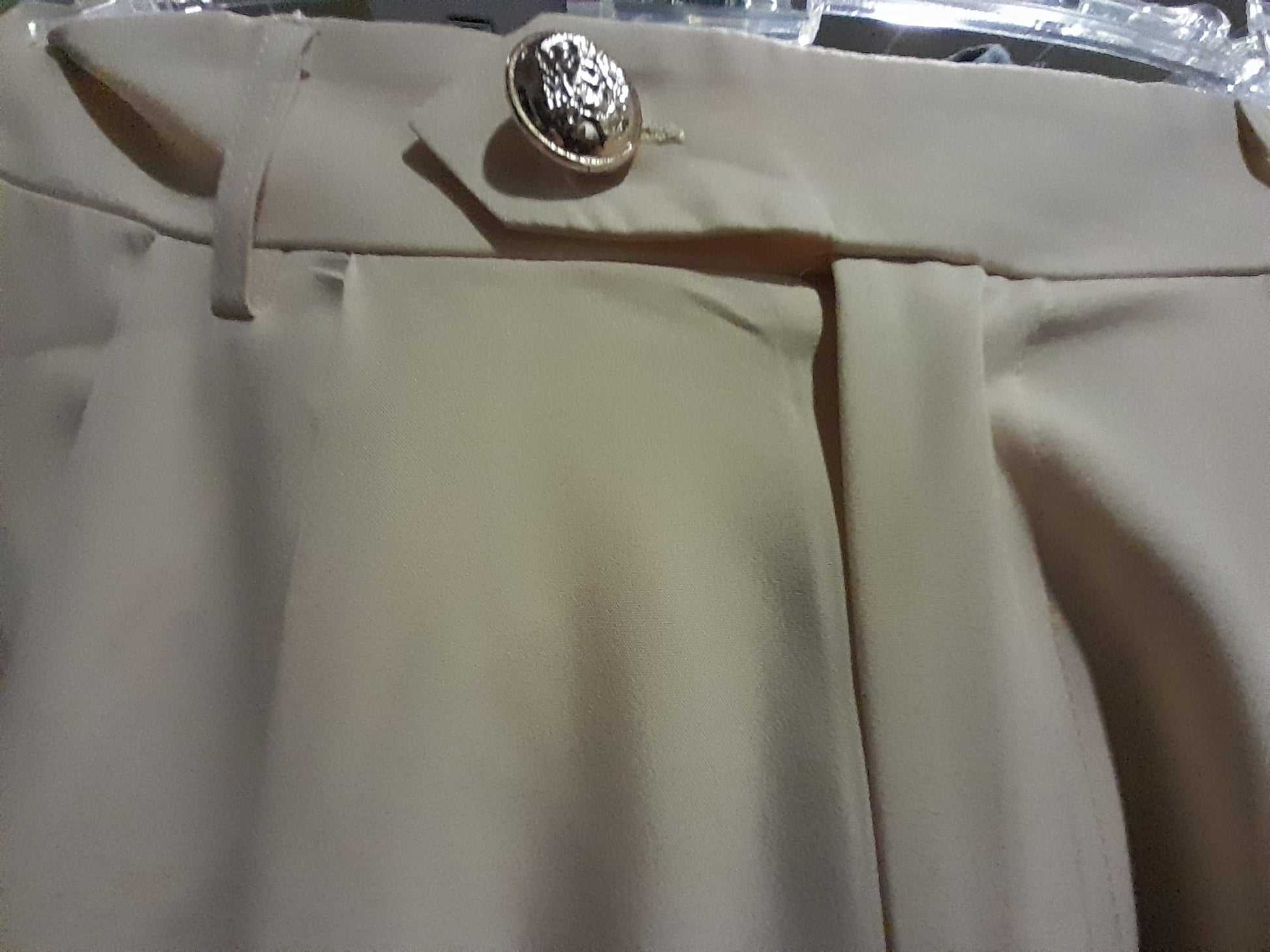 PANTALÓN BEIGE  SEÑORA ANCHO DE VESTIR