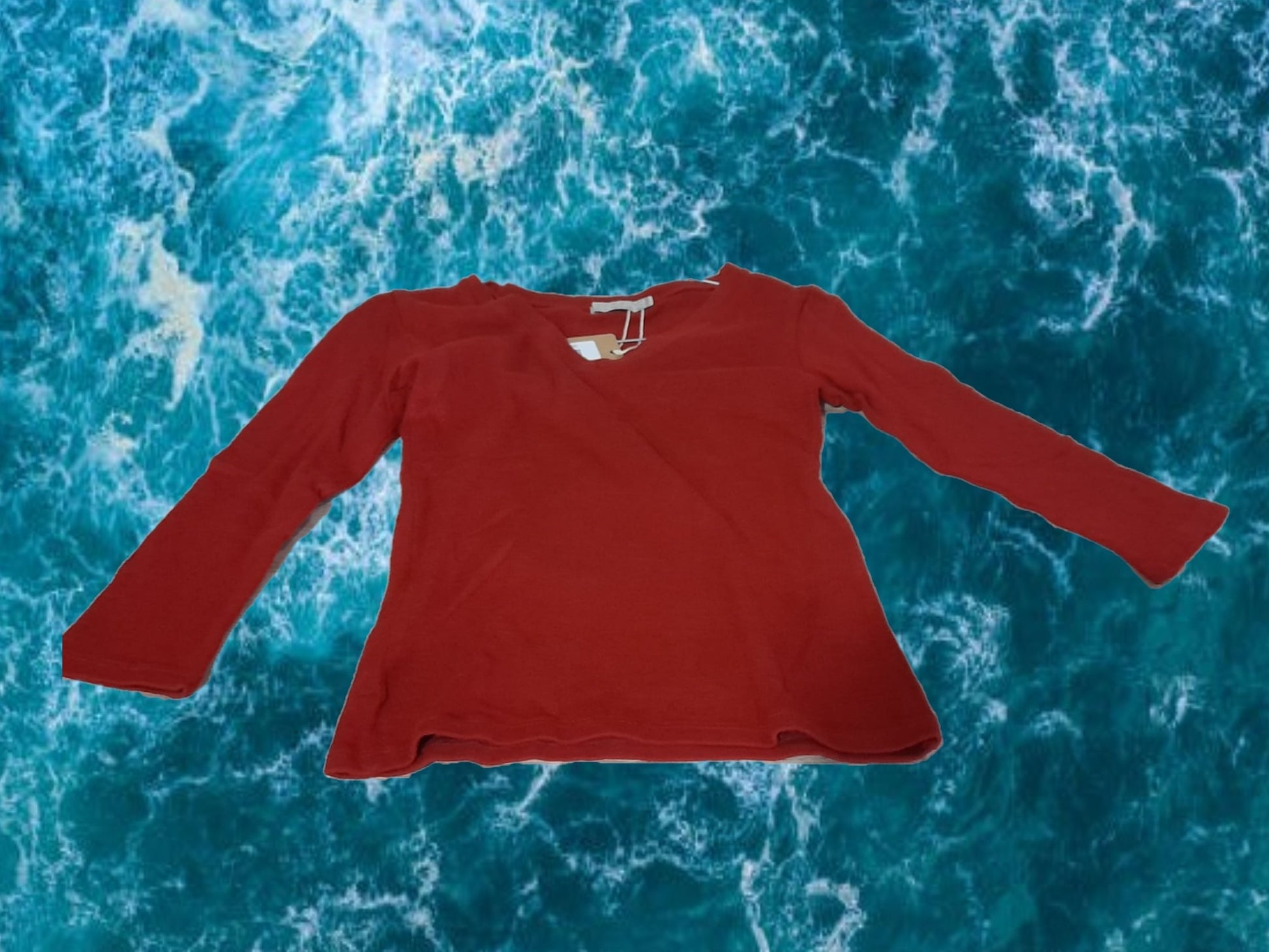 JERSEY ROJO CON MANGA FRANCESA SEÑORA