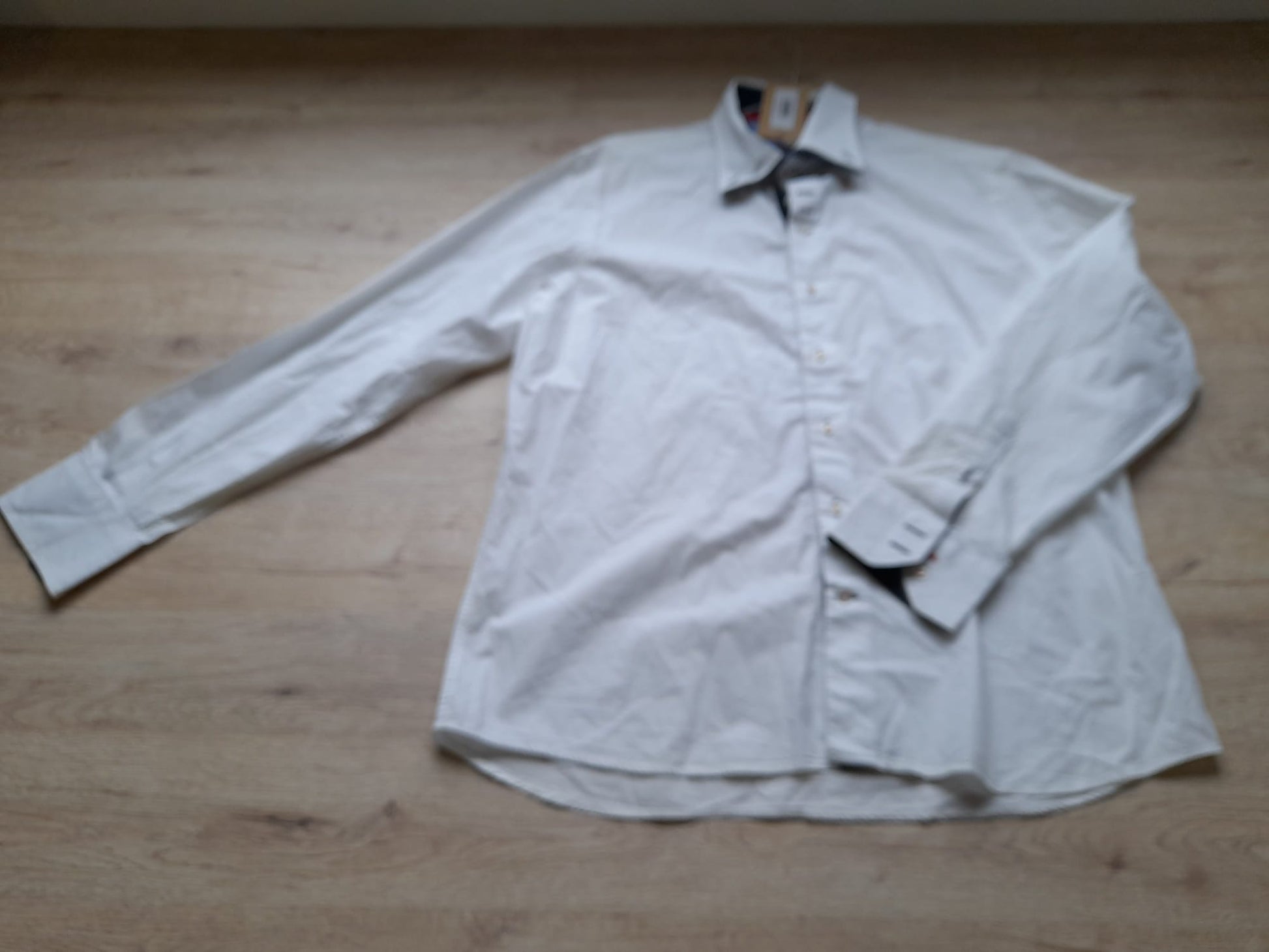 CAMISA M/L BLANCA CABALLERO SEMIENTALLADA