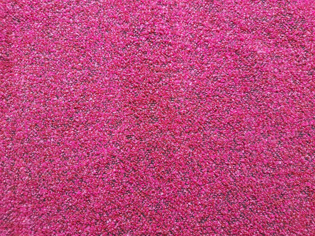 VESTIDO MIDI IMITACIÓN LANA FUCSIA MANGA FRANCESA