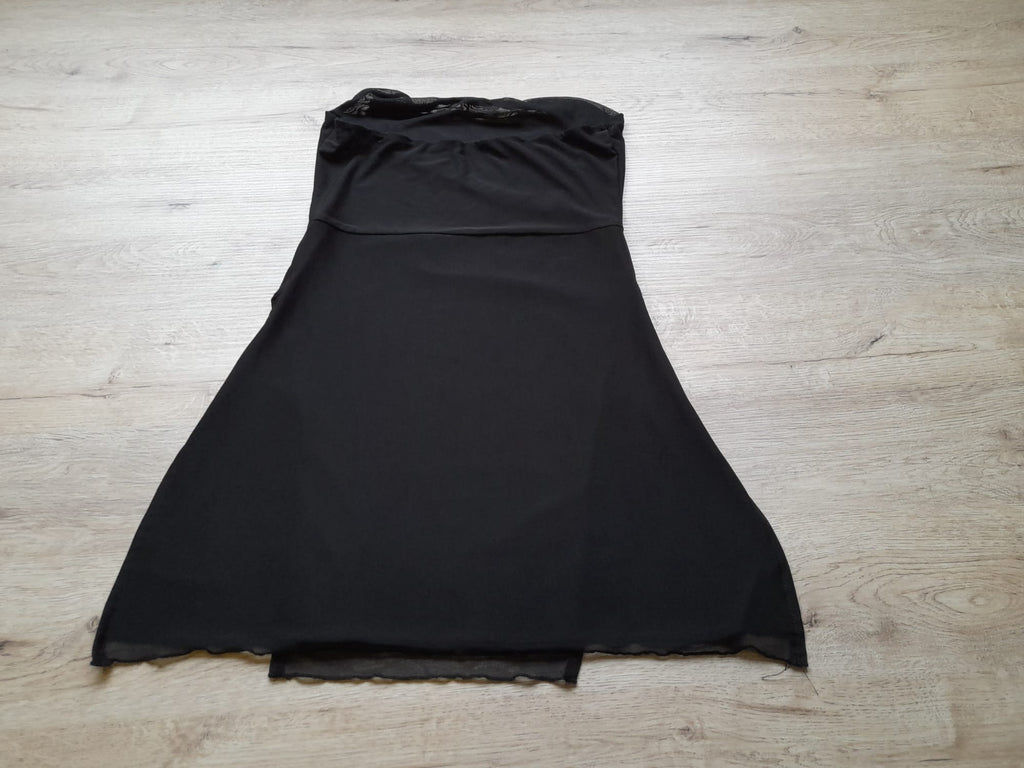MINI VESTIDO NEGRO CON ATADURA EN CUELLO