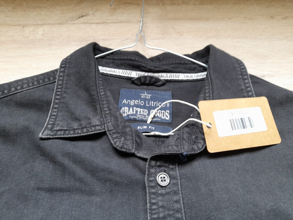 CAMISA MANGA LARGA GRIS CABALLERO SLIM FIT