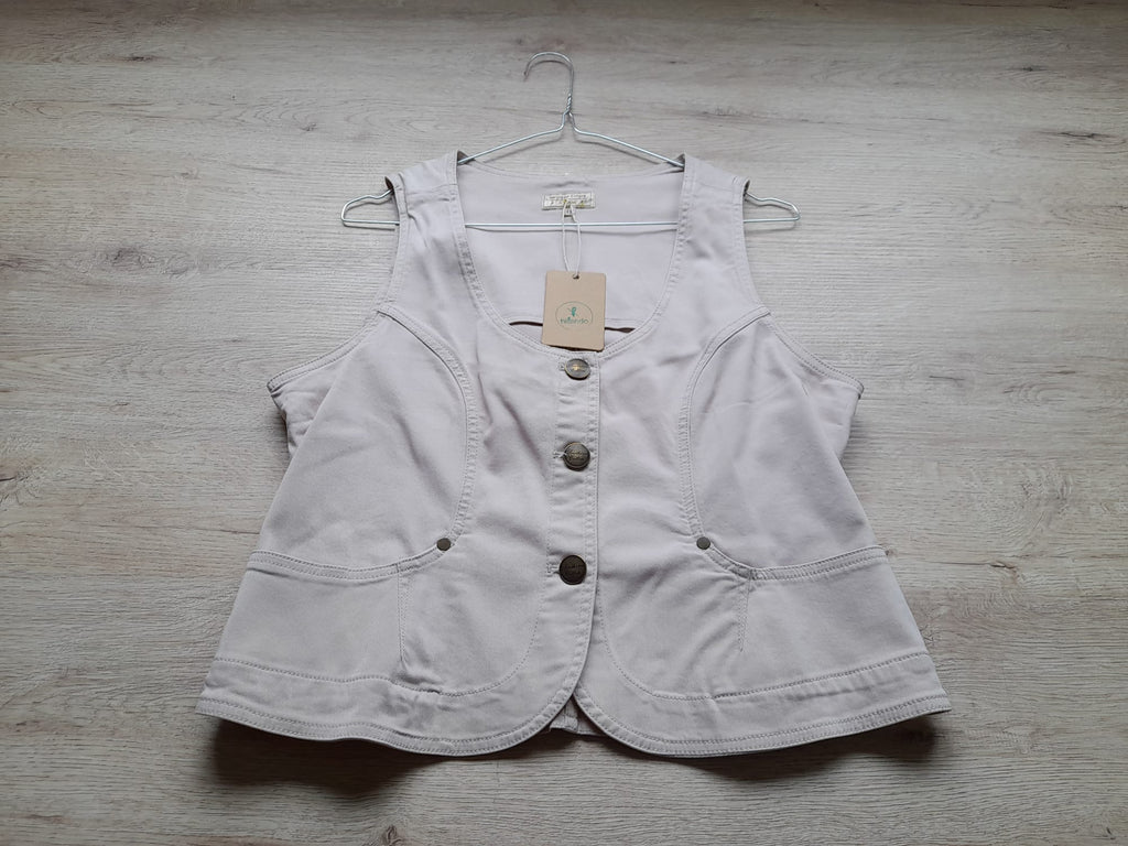 CHALECO VAQUERO BEIGE