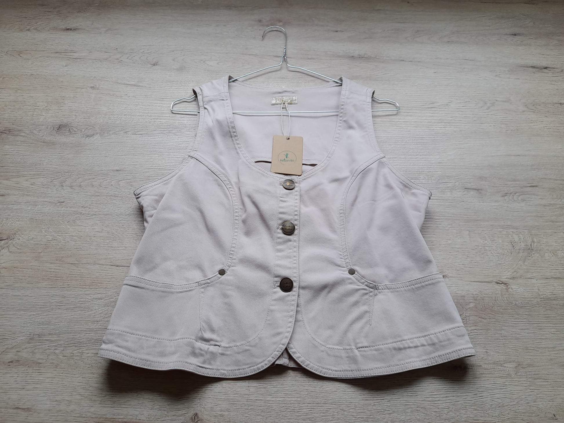 CHALECO VAQUERO BEIGE